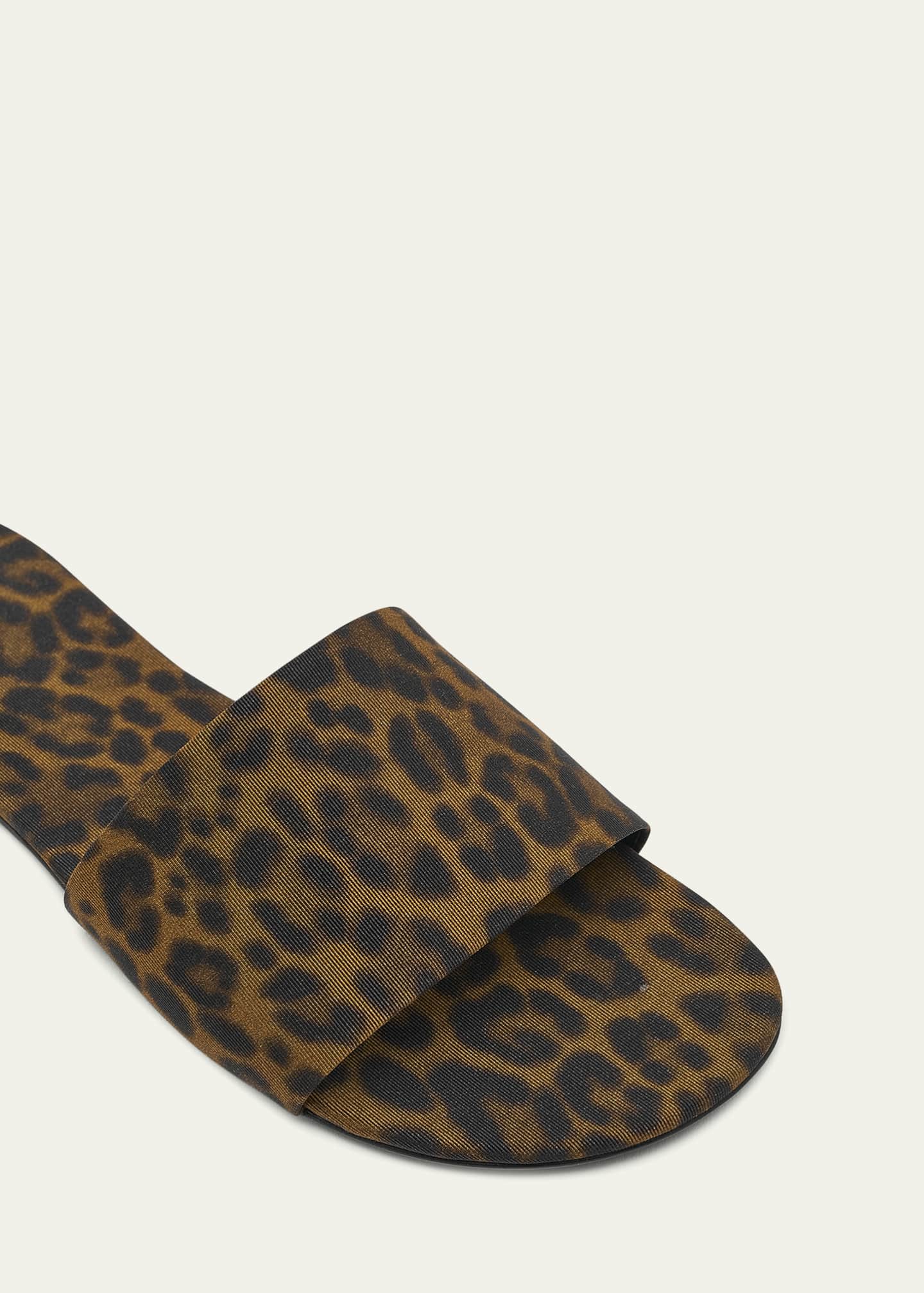 Leopard discount flat slides