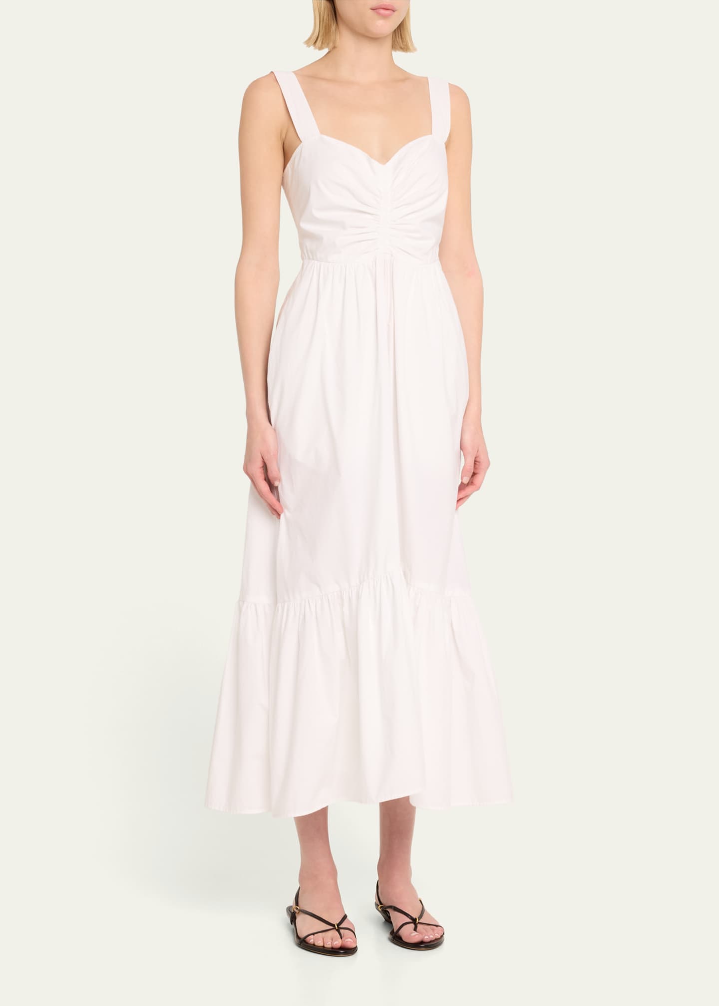 A.L.C. Lilah II Ruched Cotton A-Line Midi Dress - Bergdorf Goodman