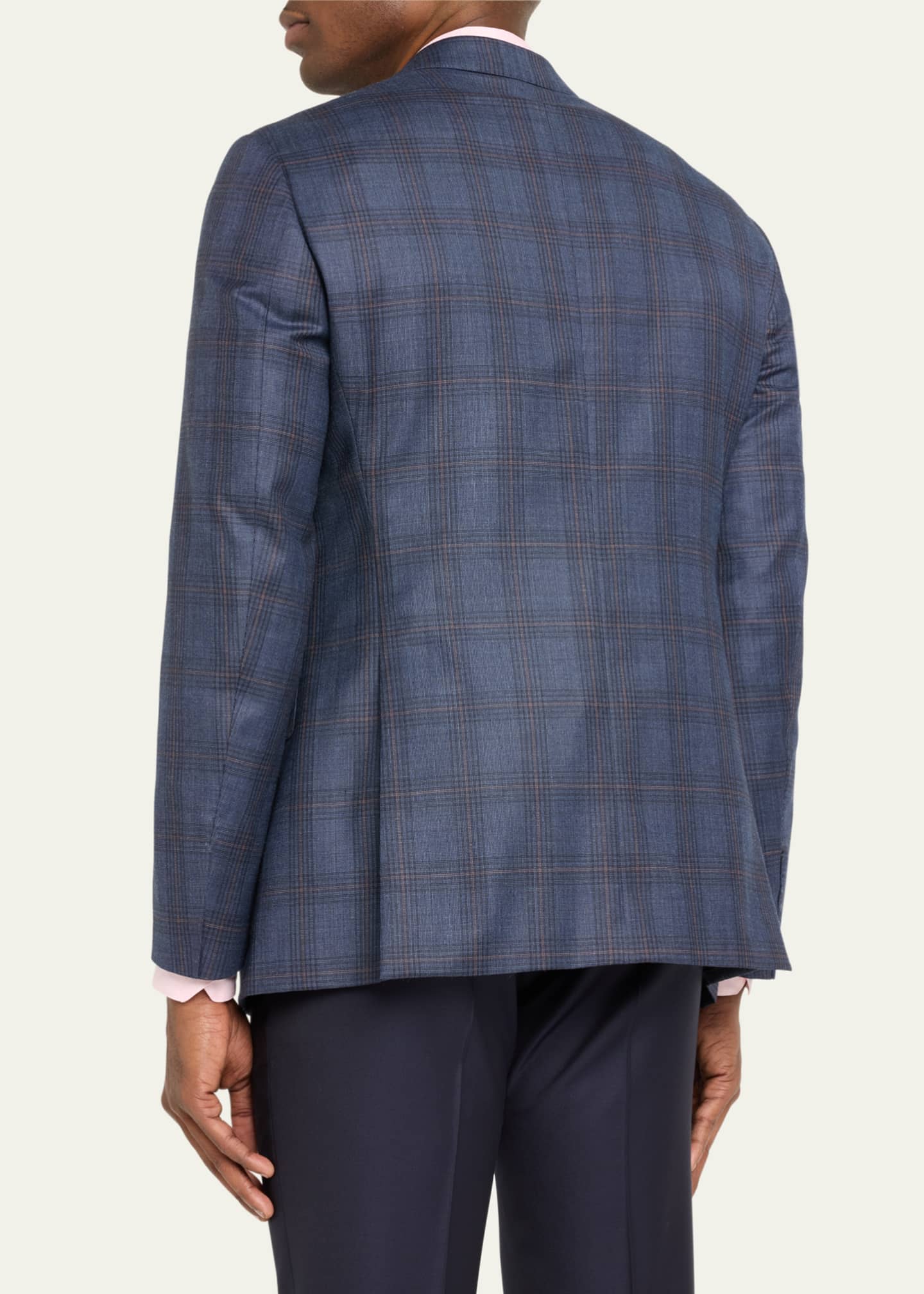 Giorgio Armani Men's Windowpane Plaid Sport Coat Image 3 of 5
