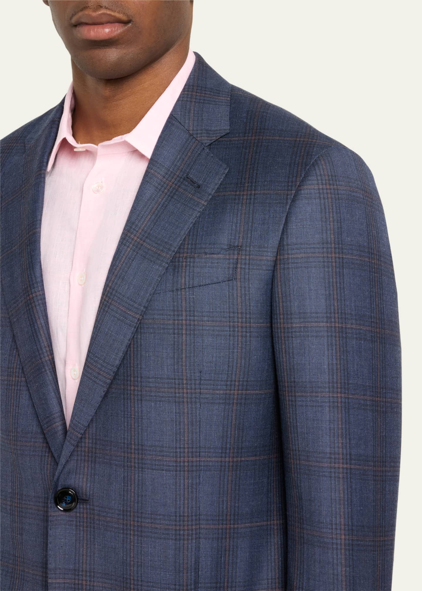 Giorgio Armani Men's Windowpane Plaid Sport Coat Image 5 of 5