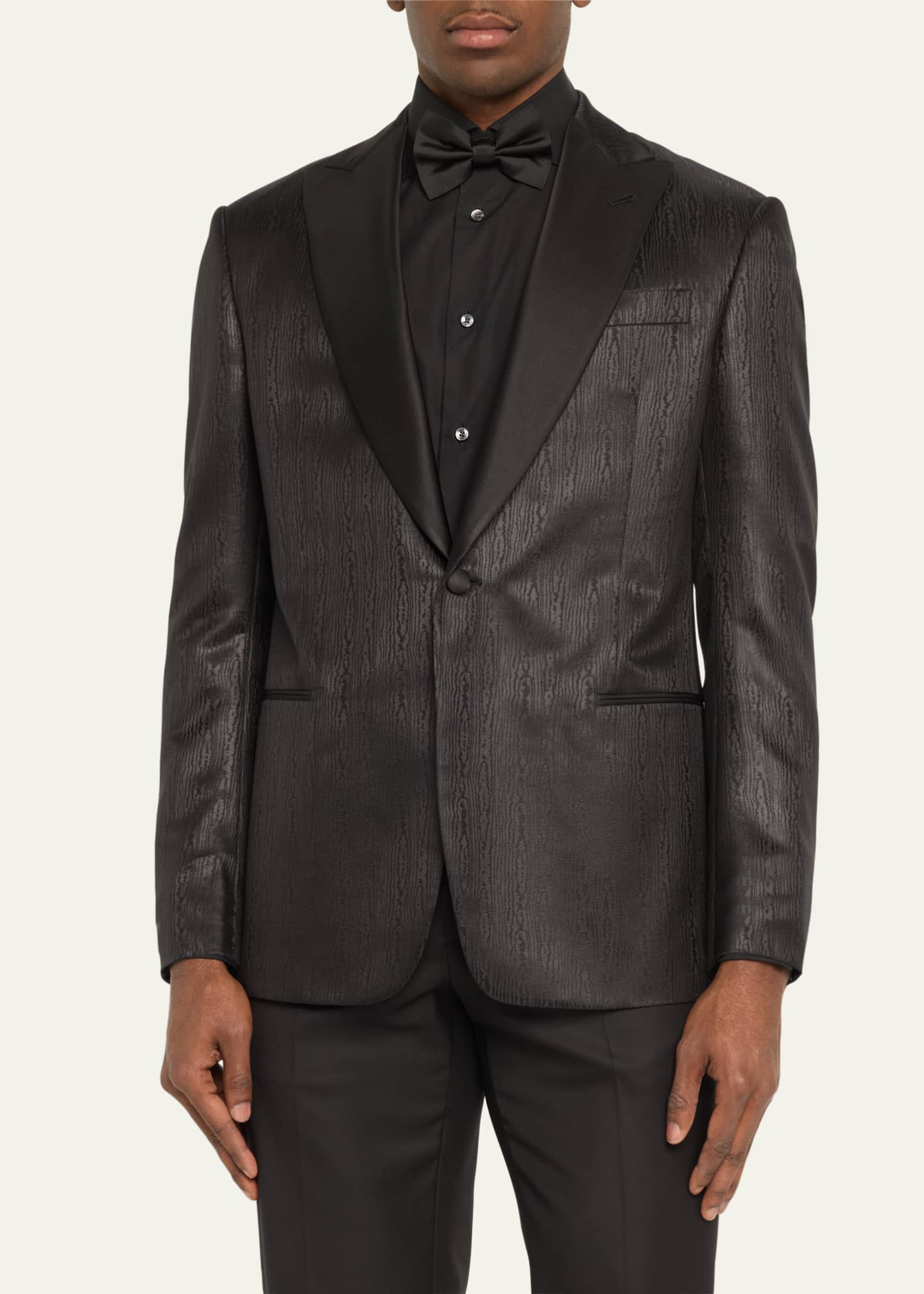 Giorgio Armani Men's Tonal Jacquard Dinner Jacket Image 4 of 5