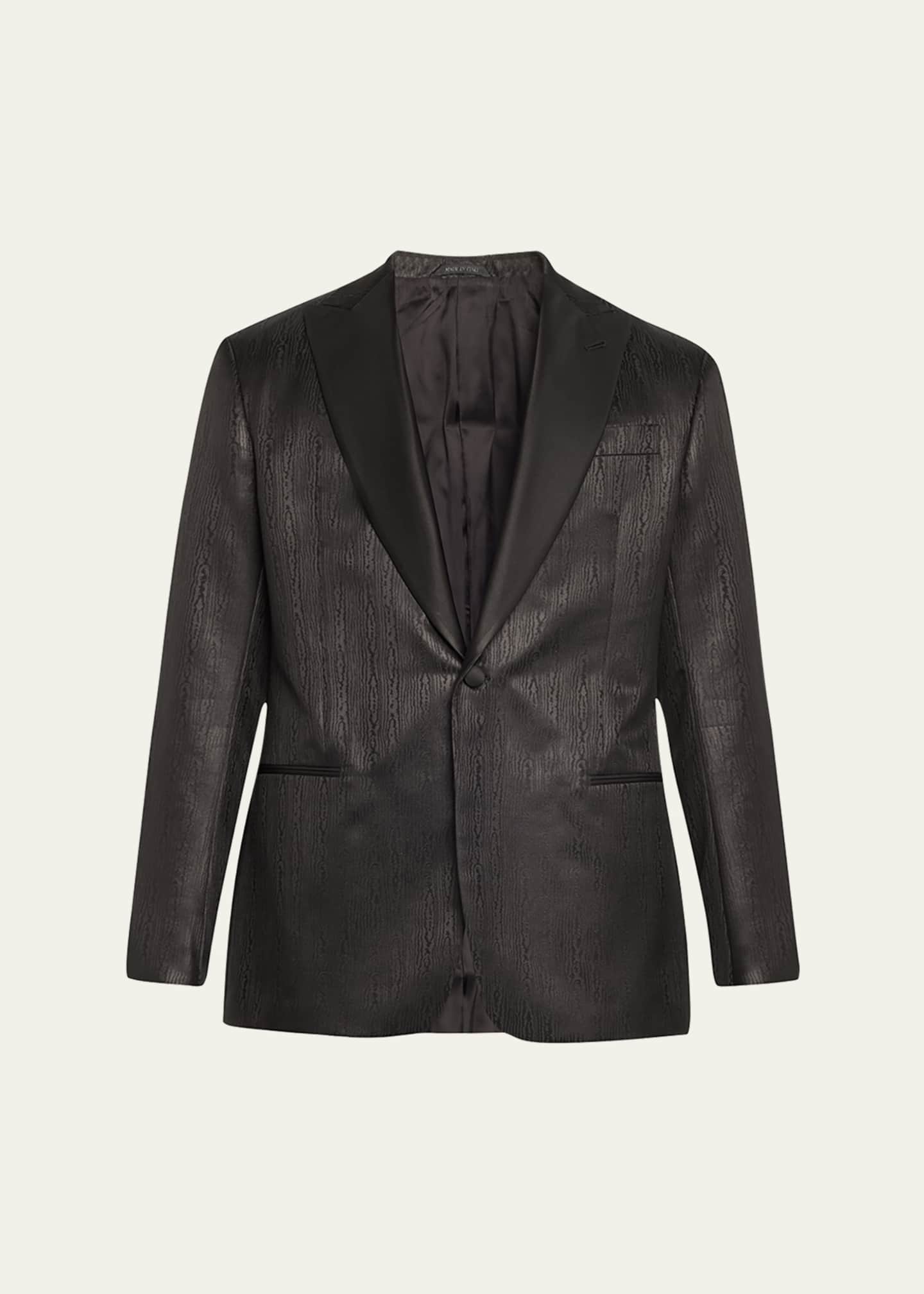 Giorgio Armani Men's Tonal Jacquard Dinner Jacket Image 1 of 5