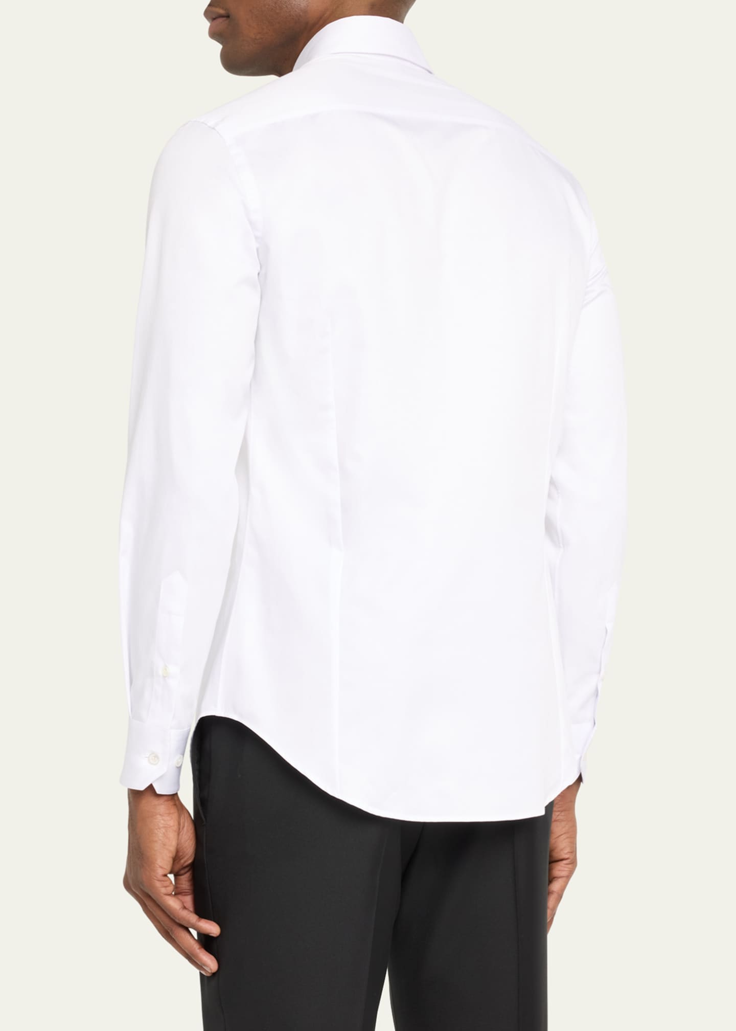 Giorgio Armani Men's Solid Cotton Sport Shirt Image 3 of 5