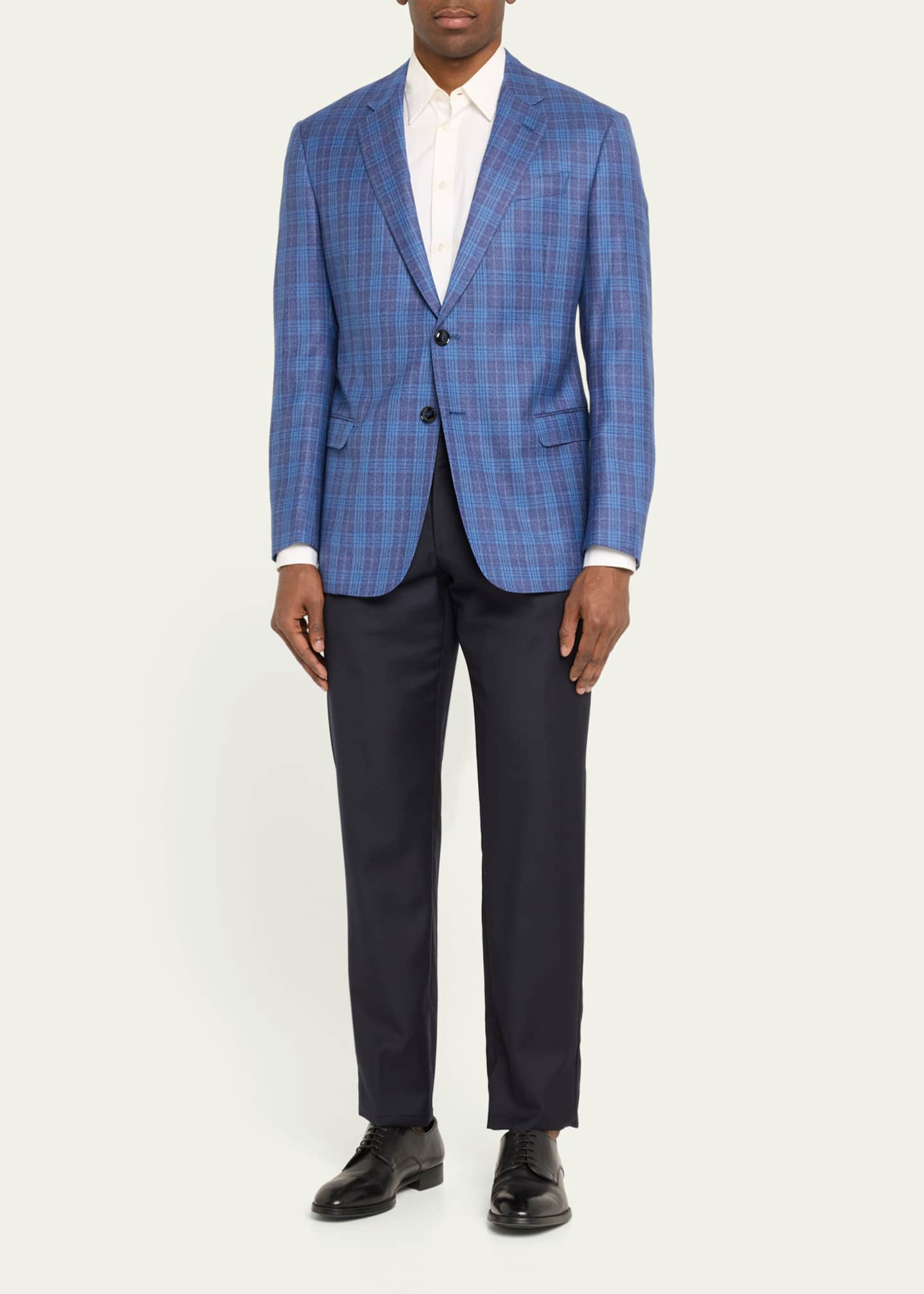 Giorgio Armani Men's Plaid Wool Sport Coat Image 2 of 5