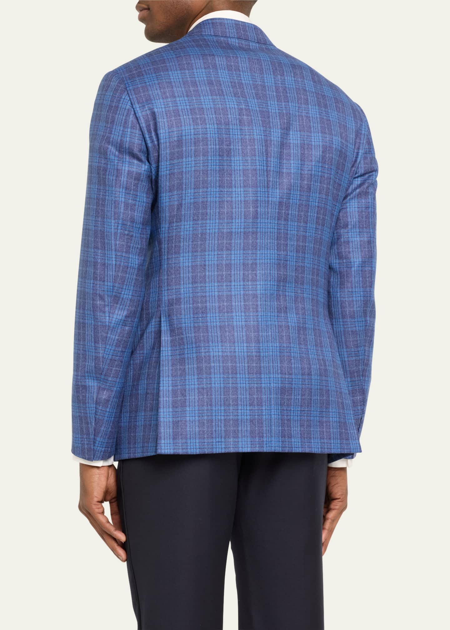 Giorgio Armani Men's Plaid Wool Sport Coat Image 3 of 5