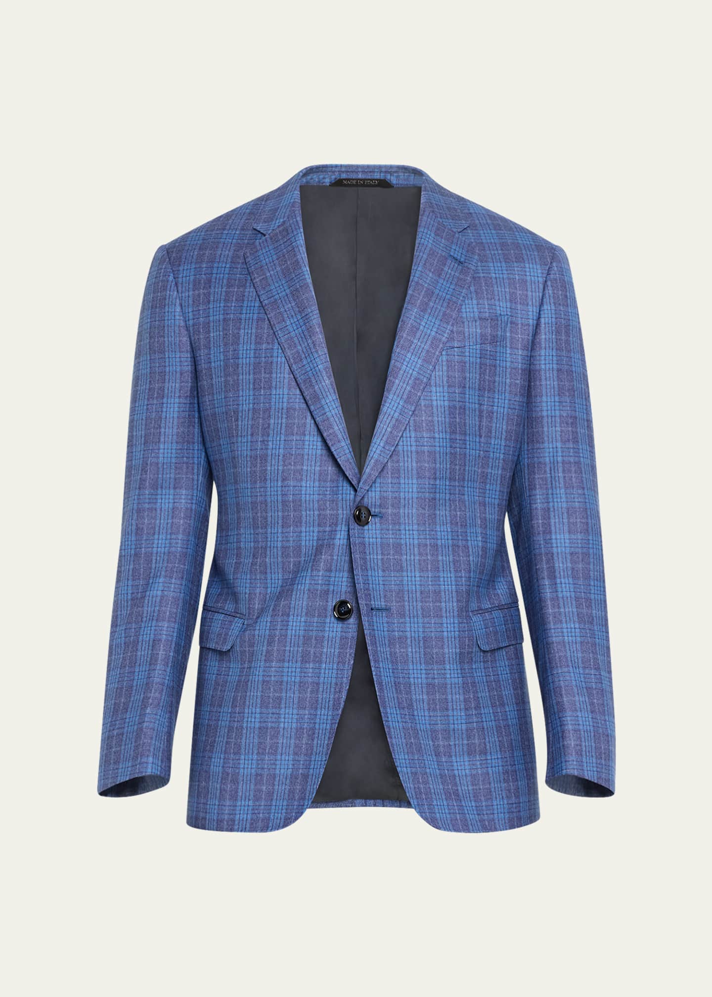 Giorgio Armani Men's Plaid Wool Sport Coat Image 1 of 5