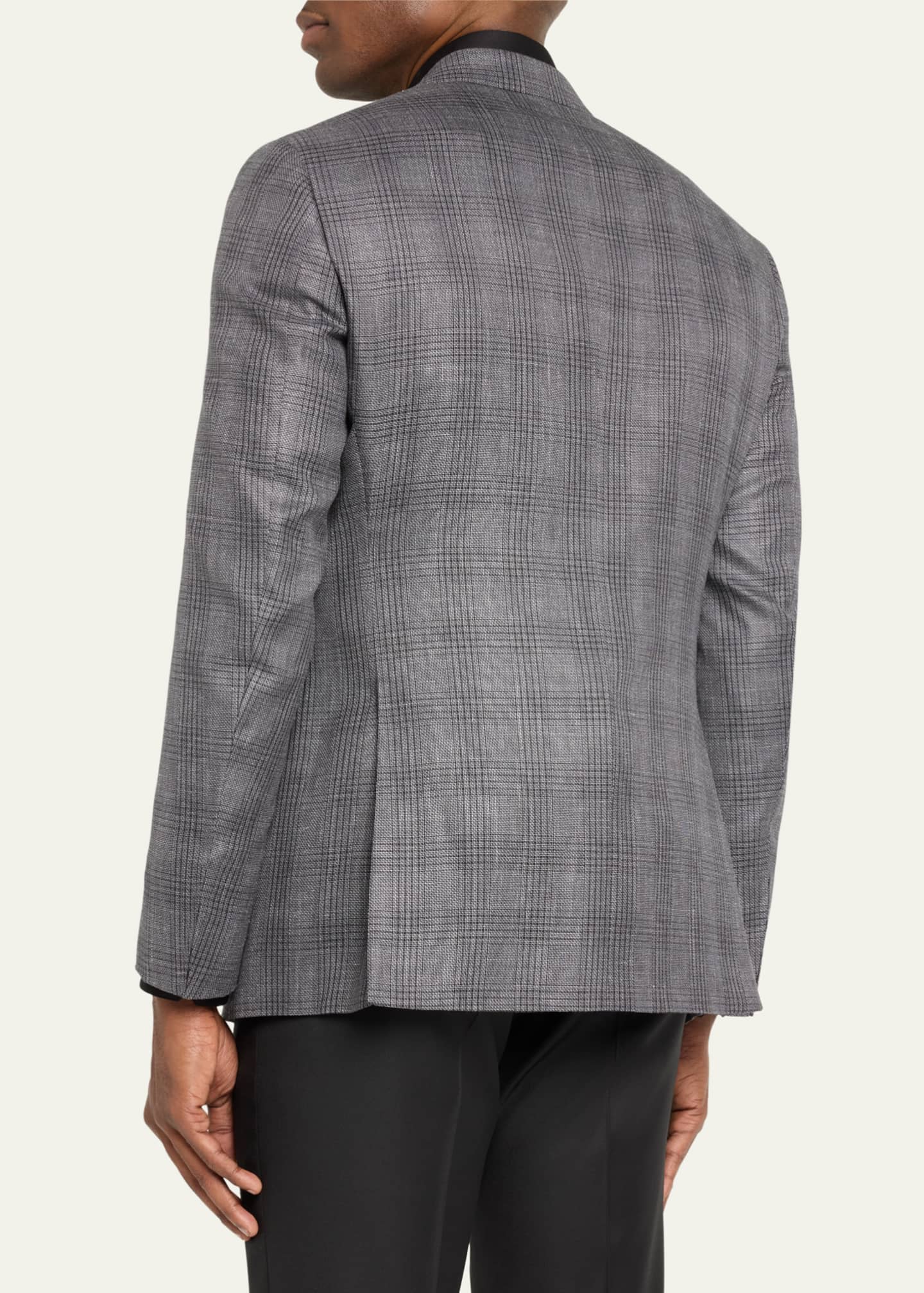 Giorgio Armani Men's Plaid Windowpane Blazer Image 3 of 5