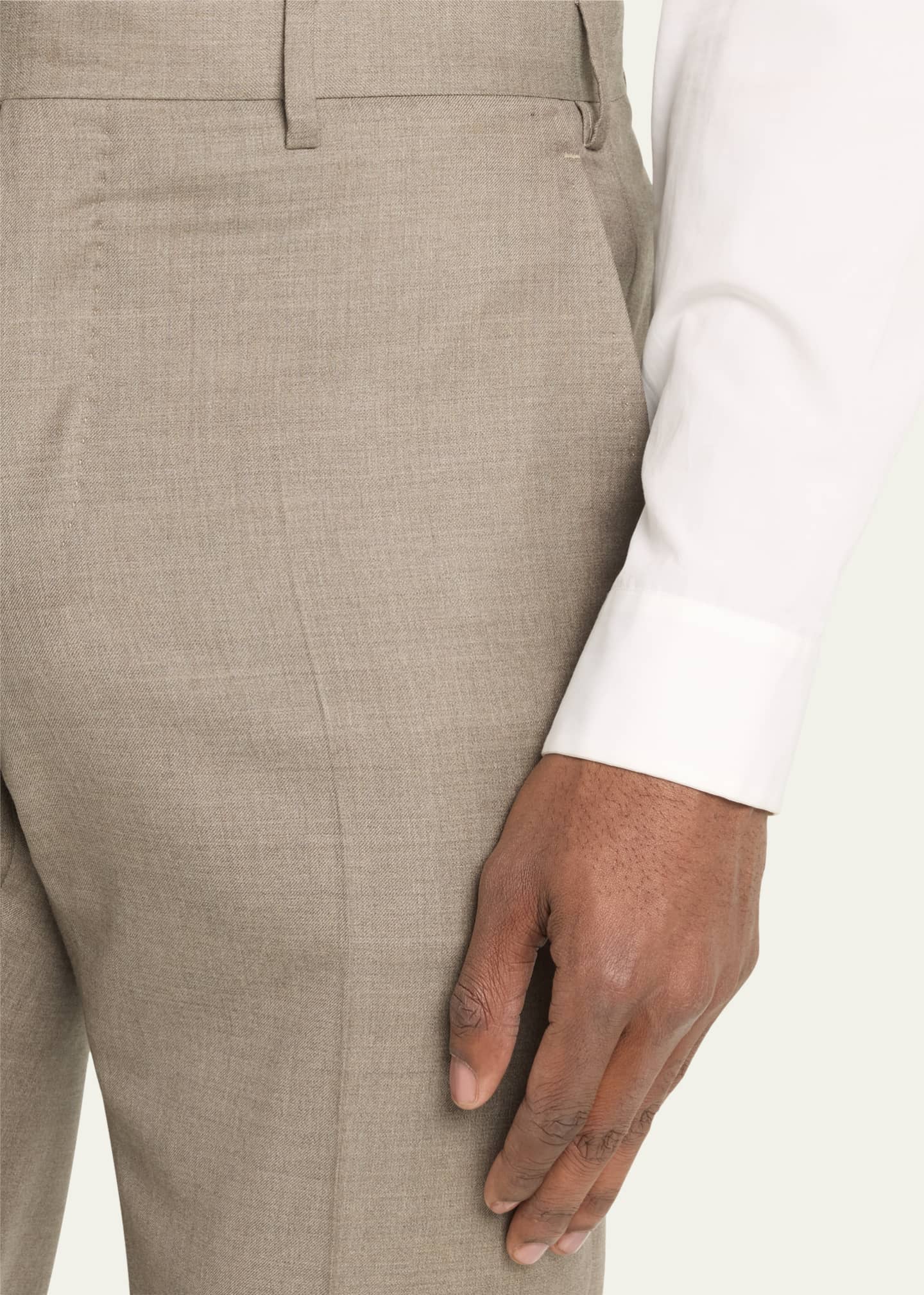 Giorgio Armani Men's Stone Wool Trousers Image 5 of 5