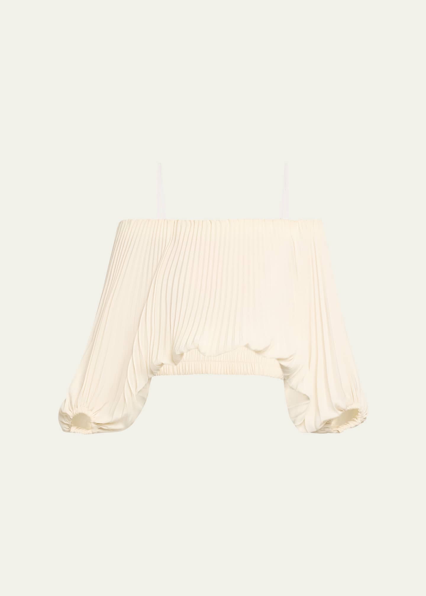 A.L.C. Sienna Pleated Off-The-Shoulder Top Image 1 of 5