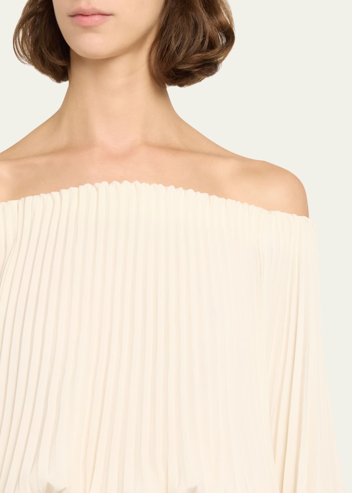 A.L.C. Sienna Pleated Off-The-Shoulder Top Image 5 of 5