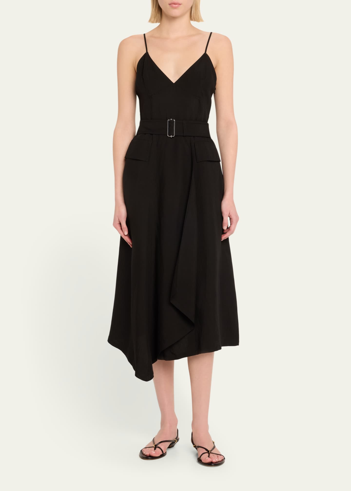 A.L.C. Jacquelyn Belted A Line Midi Dress