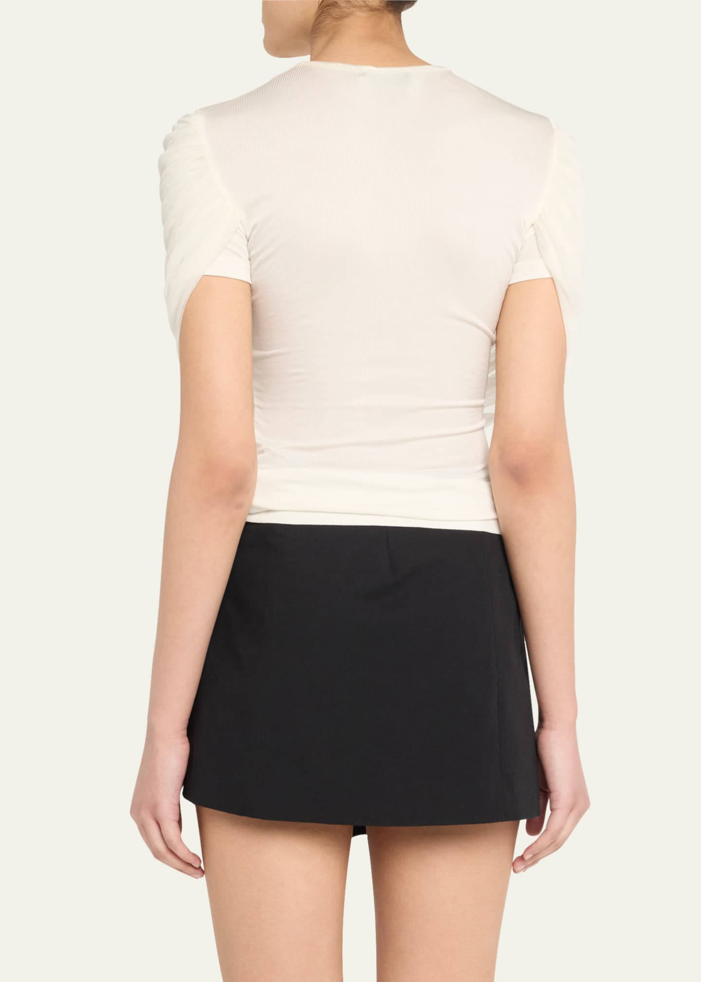 Christopher Esber Sonora Veiled Short-Sleeve T-Shirt Image 3 of 5