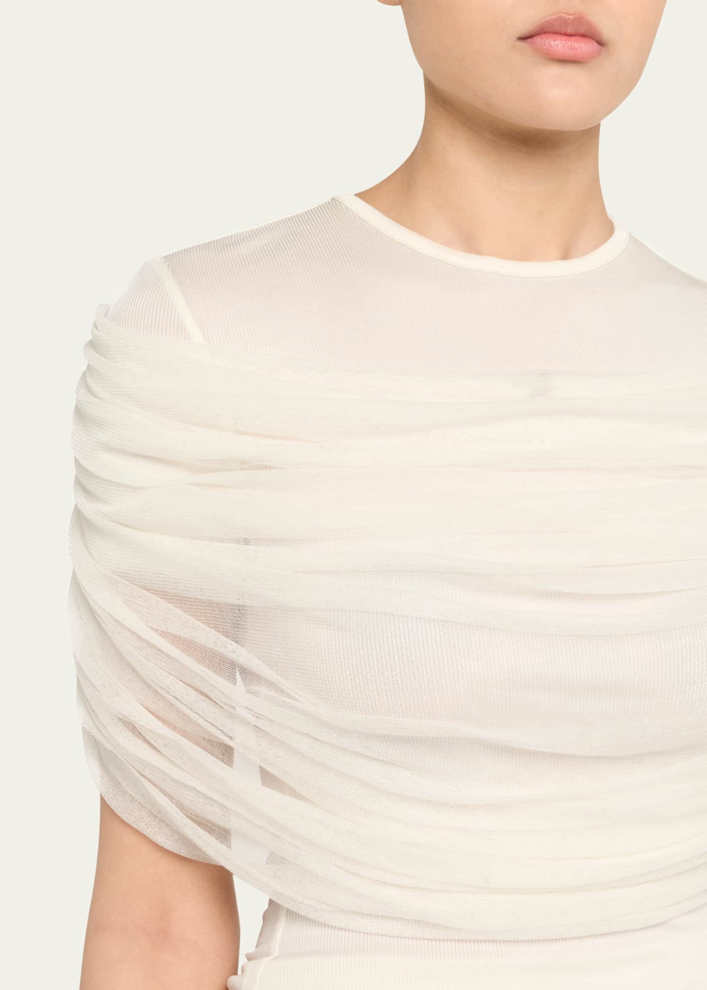 Christopher Esber Sonora Veiled Short-Sleeve T-Shirt Image 5 of 5