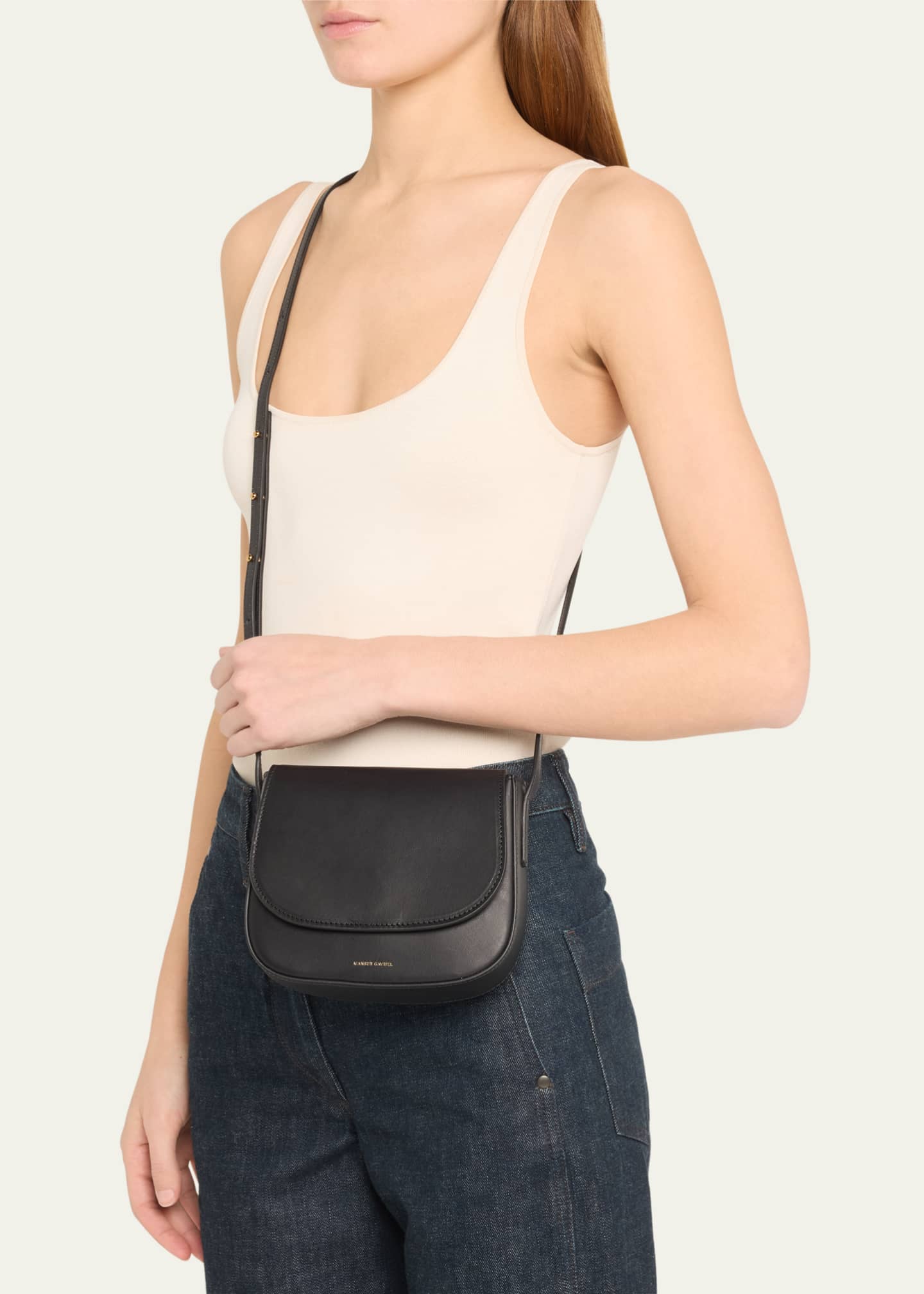 Mansur Gavriel Classic Flap Calf Leather Crossbody Bag Bergdorf