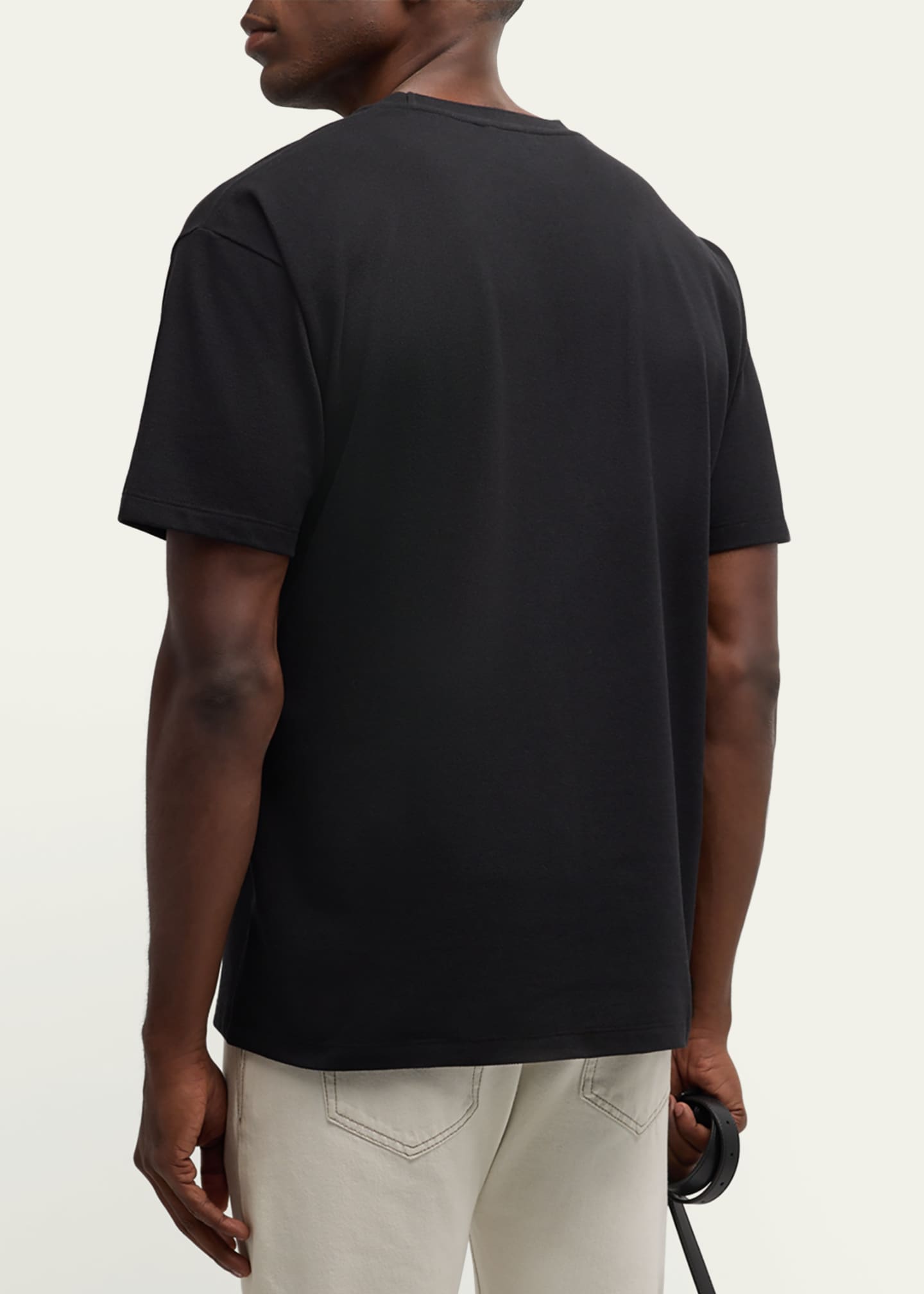 Saint Laurent Men's YSL Pique T-Shirt Image 3 of 5