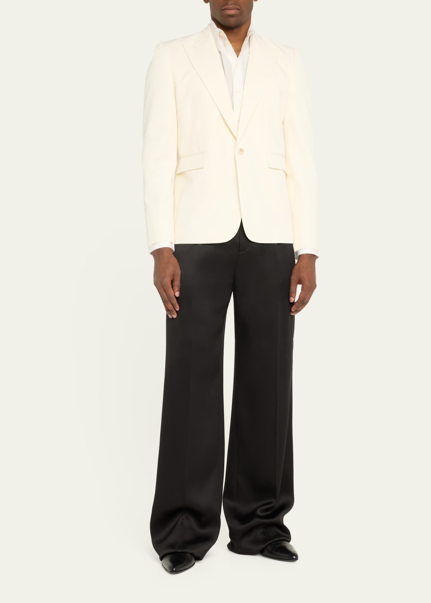 Saint Laurent Men's Single-Button Tuxedo Jacket Image 2 of 5