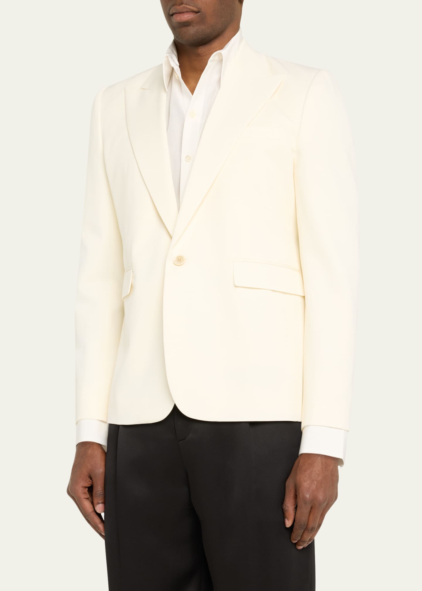 Saint Laurent Men's Single-Button Tuxedo Jacket Image 4 of 5