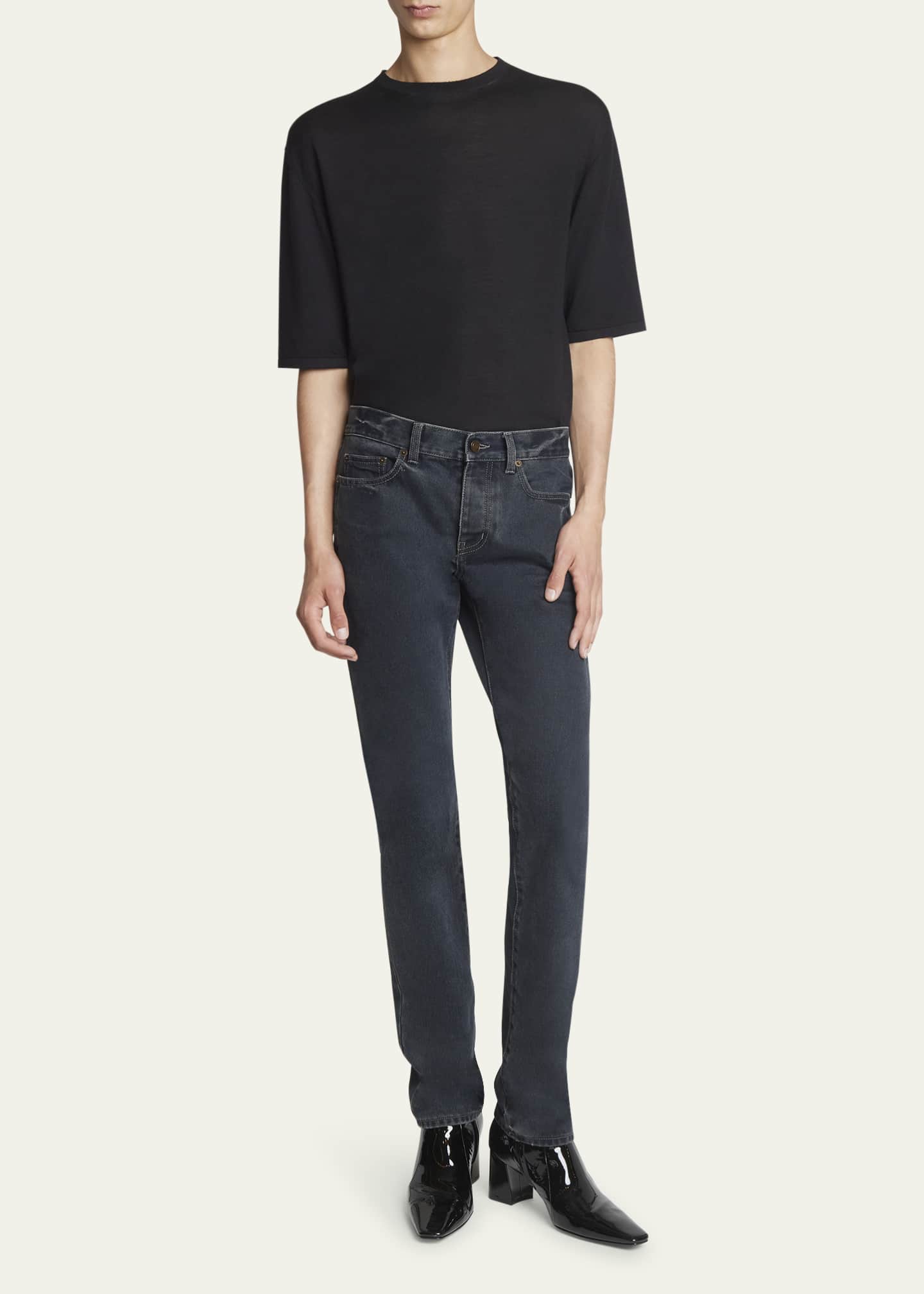 Saint Laurent Men's Slim-Fit Jeans Image 2 of 5
