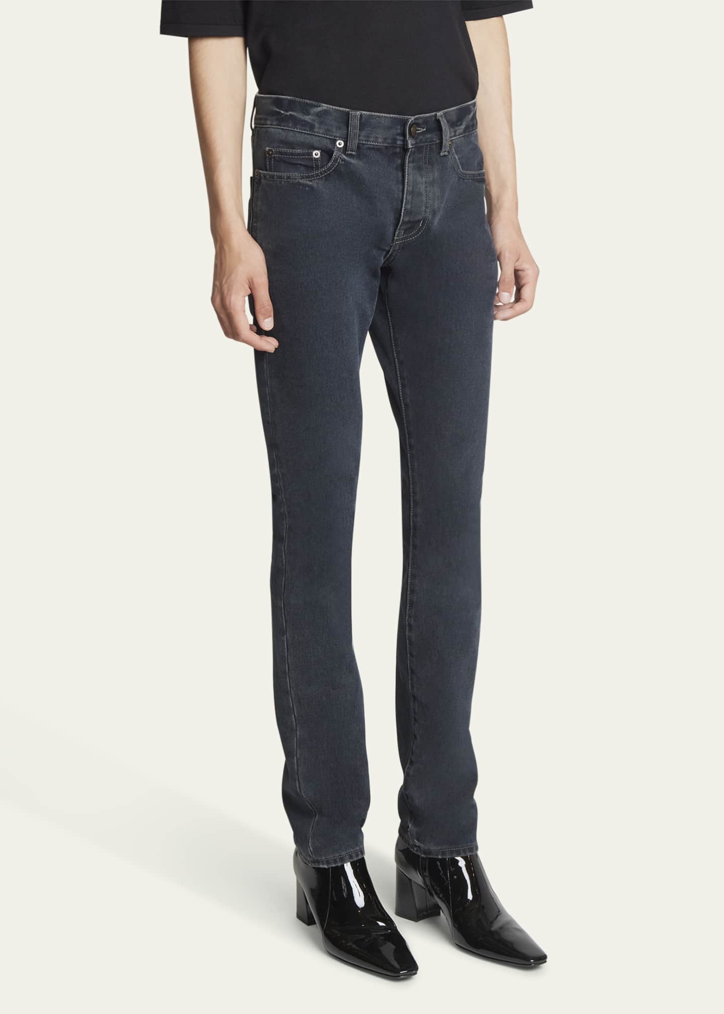 Saint Laurent Men's Slim-Fit Jeans Image 4 of 5