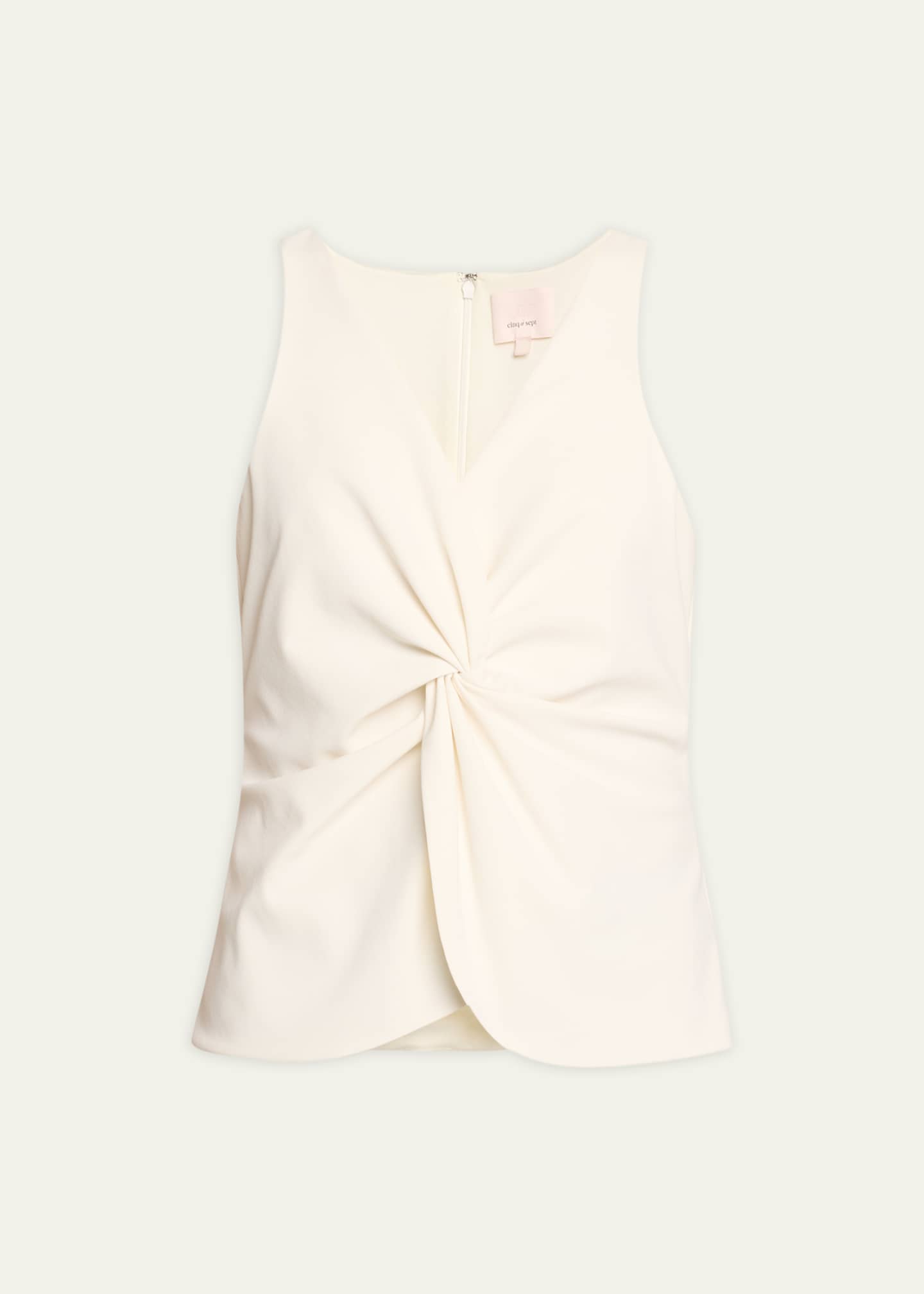 Cinq a Sept Kenna Twisted-Front Sleeveless Cotton Top - Bergdorf Goodman