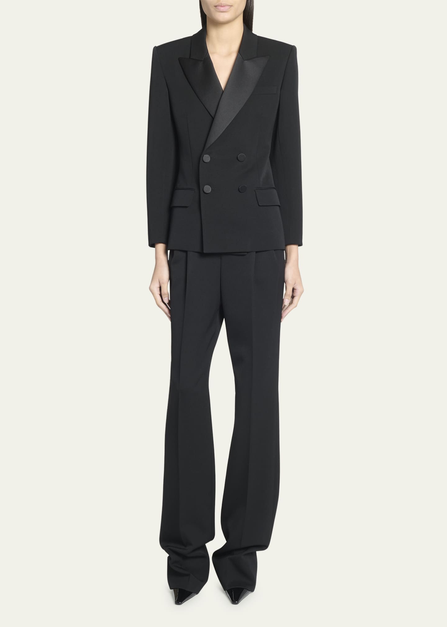 Saint Laurent Fitted Tuxedo Blazer Jacket - Bergdorf Goodman