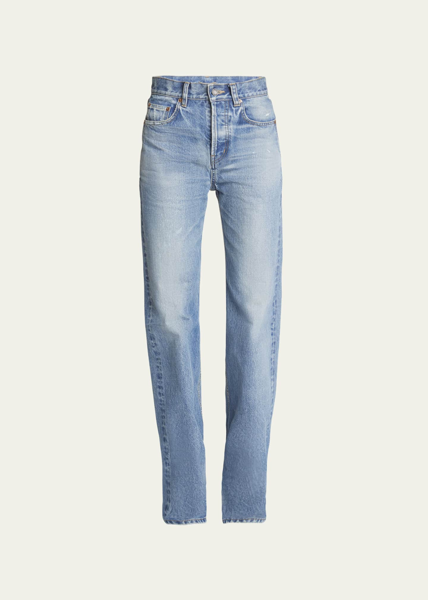 Low-rise wide-leg jeans in blue - Saint Laurent