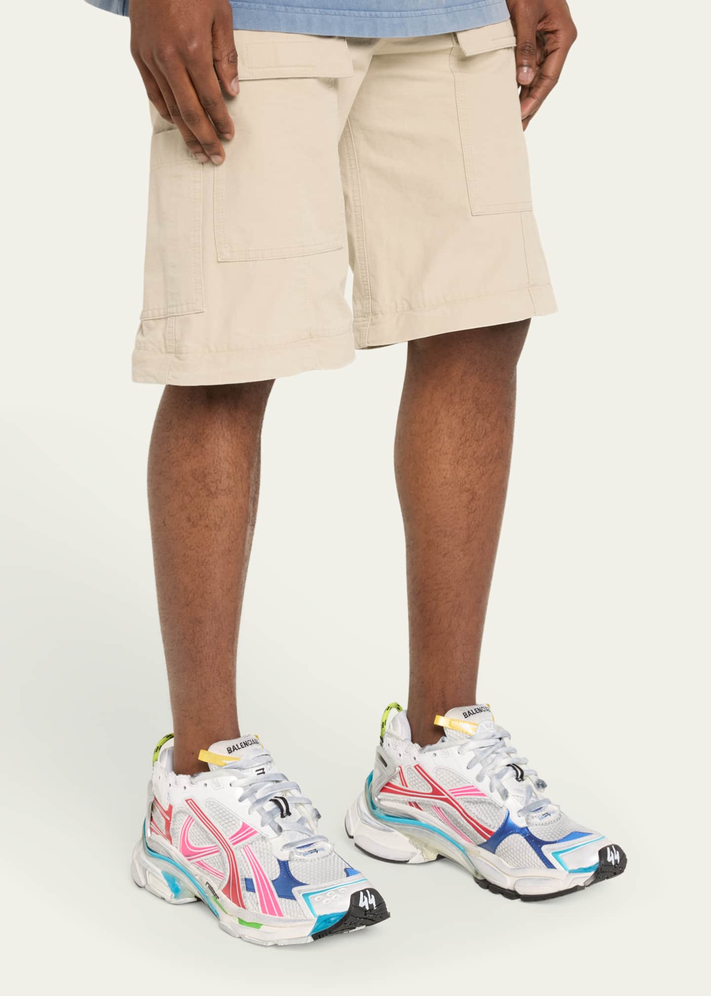 Balenciaga Men's Multicolor Mesh Runner Sneakers Image 2 of 6