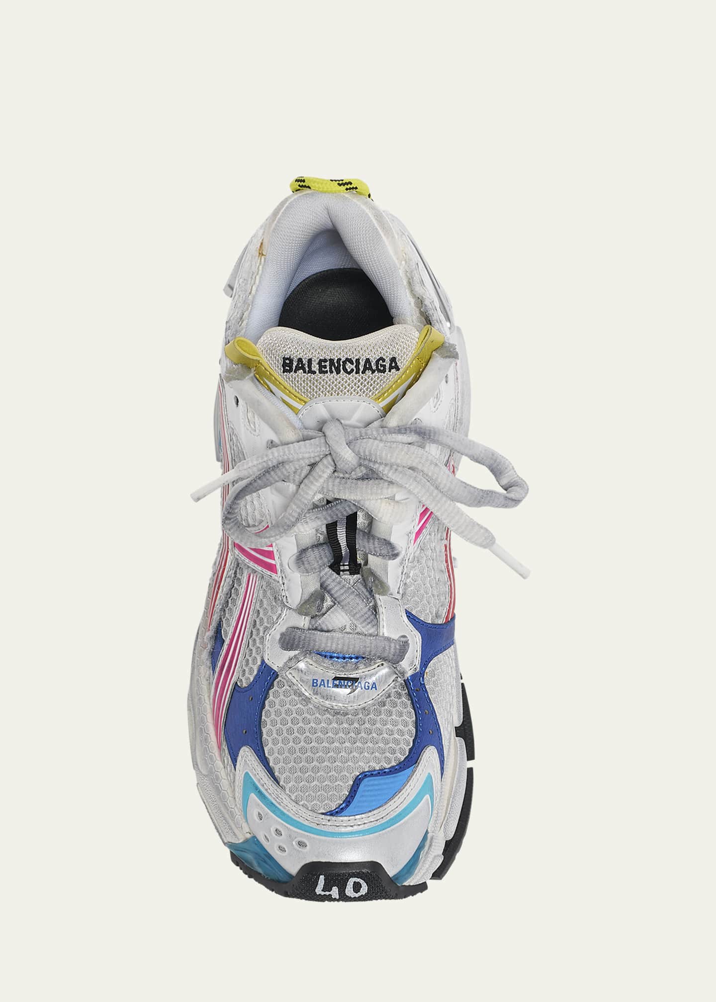 Balenciaga Men's Multicolor Mesh Runner Sneakers Image 6 of 6