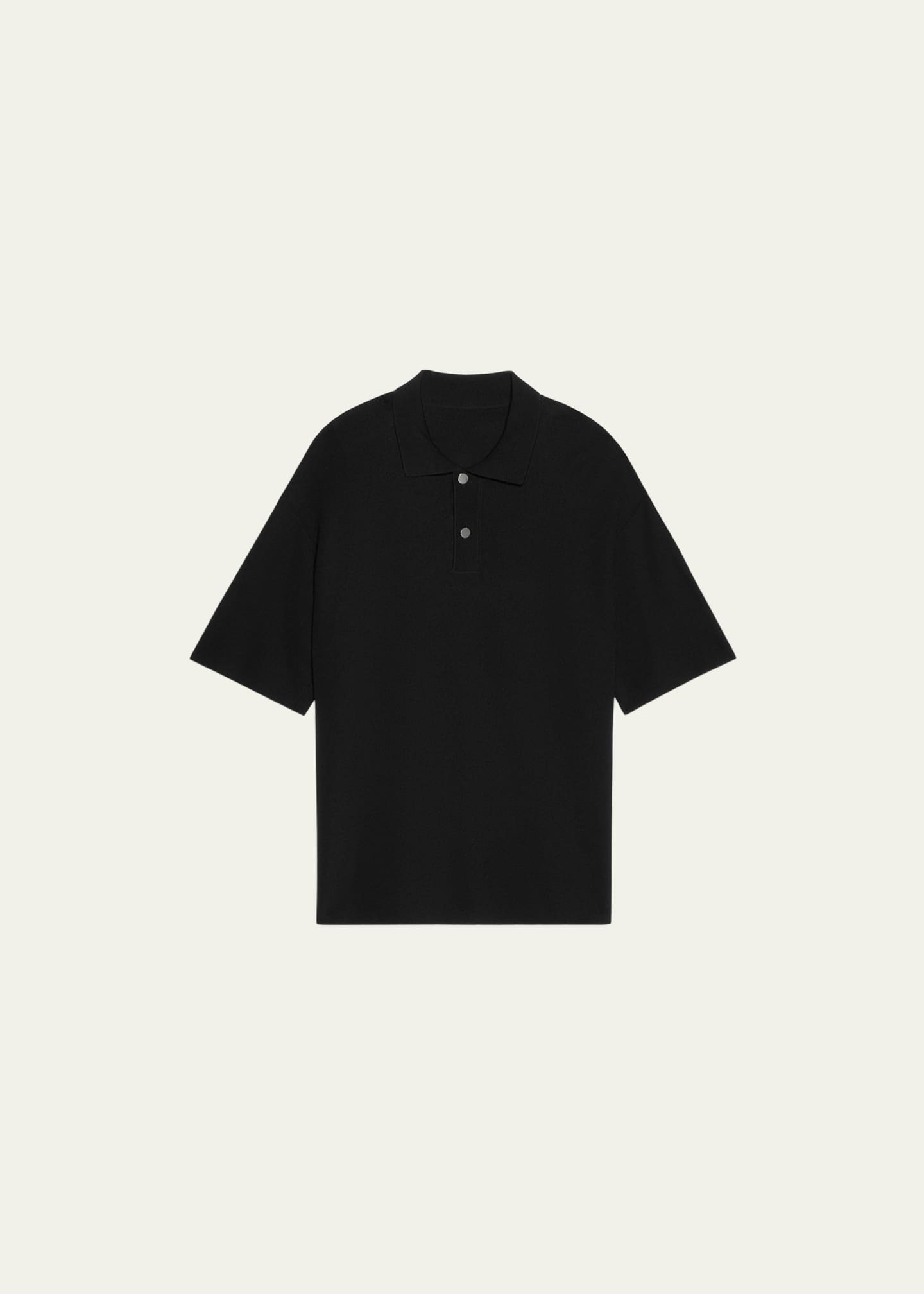 Jacquemus Men s Solid Knit Polo Shirt