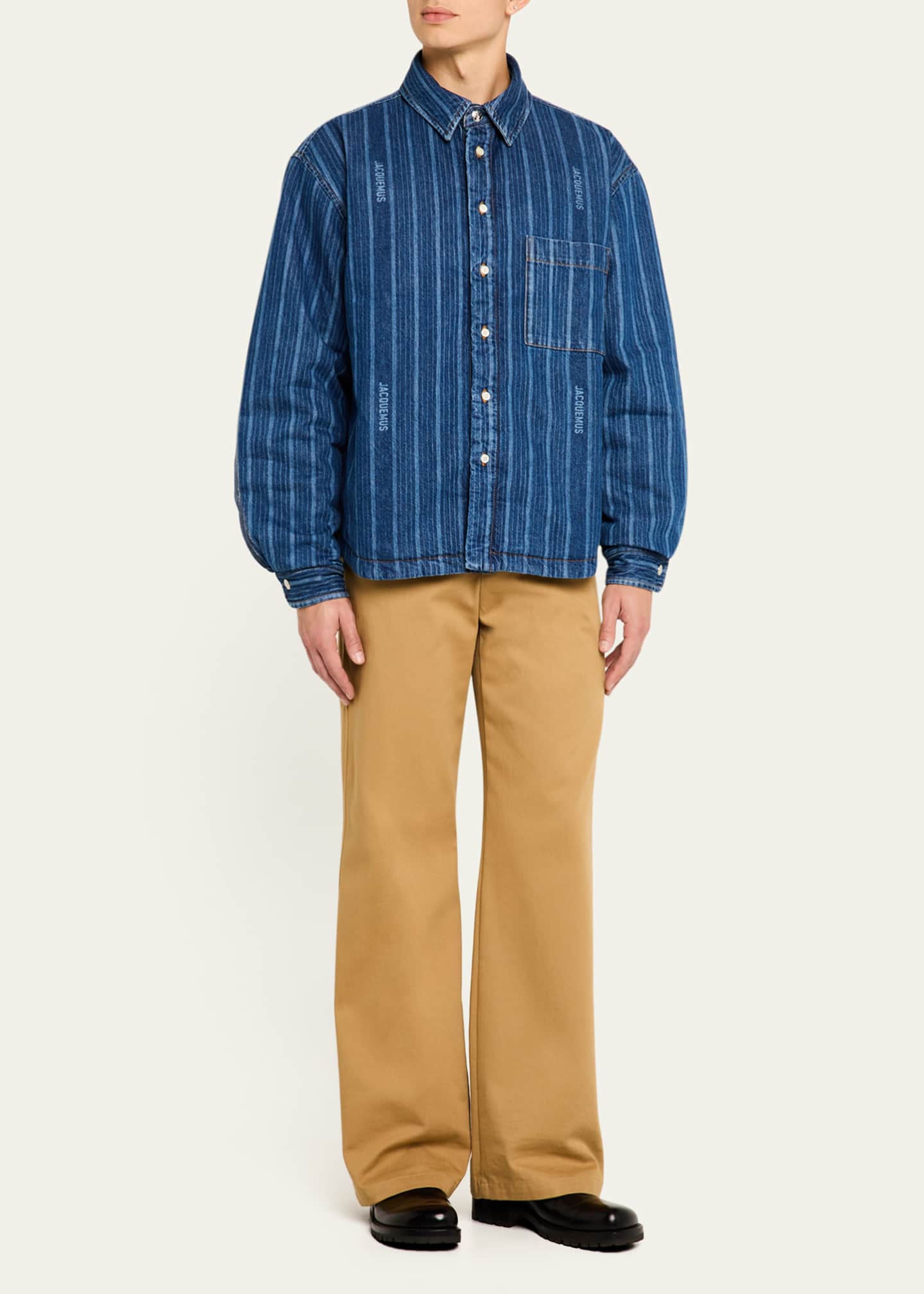 Jacquemus Men's Padded Boulanger Denim Shirt Image 2 of 5