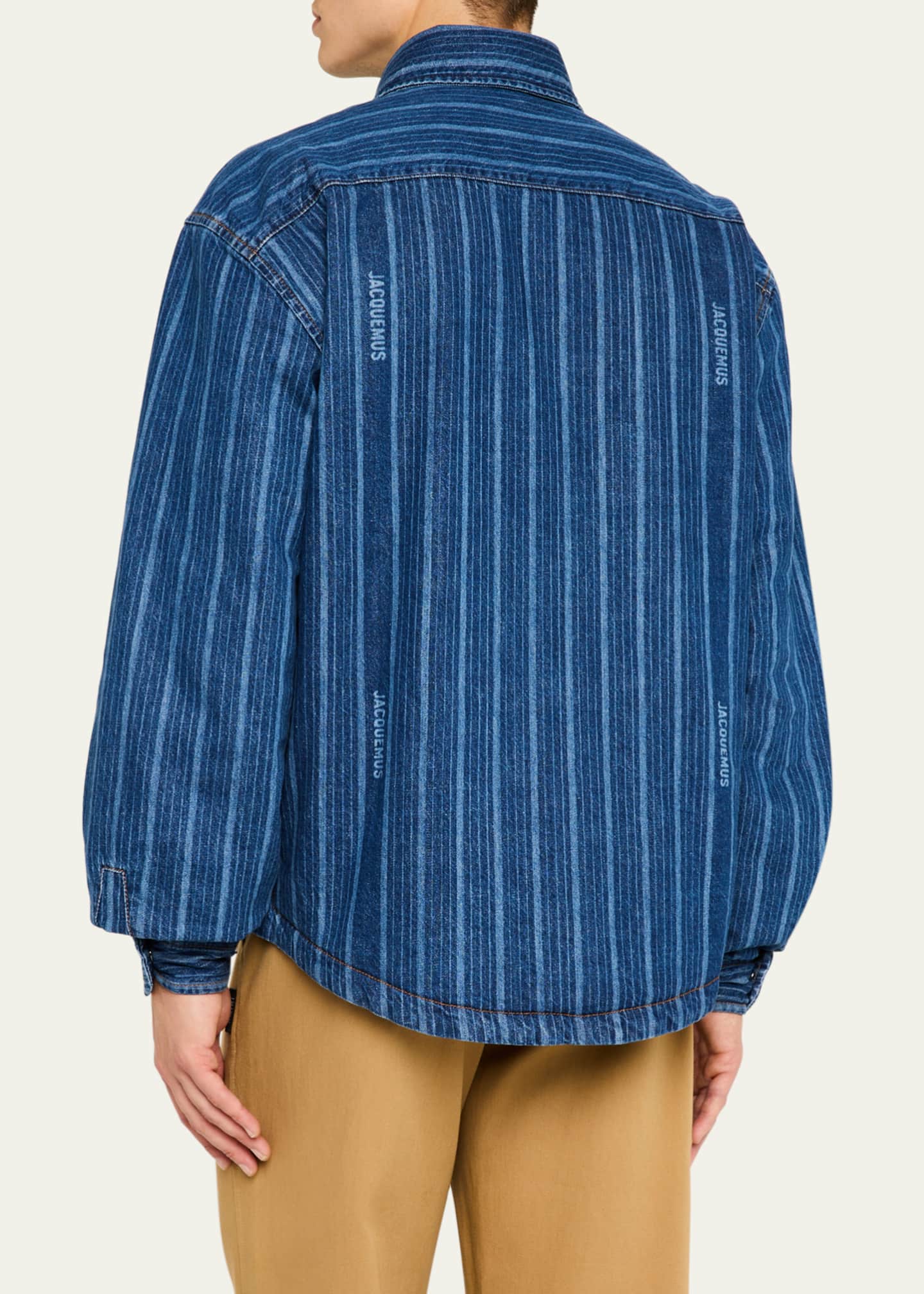 Jacquemus Men's Padded Boulanger Denim Shirt Image 3 of 5