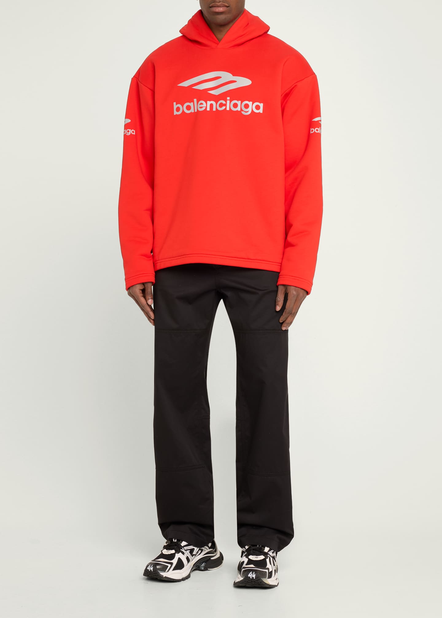 Balenciaga Men's 3B Sports Icon Water-Repellent Ski Hoodie Image 2 of 5