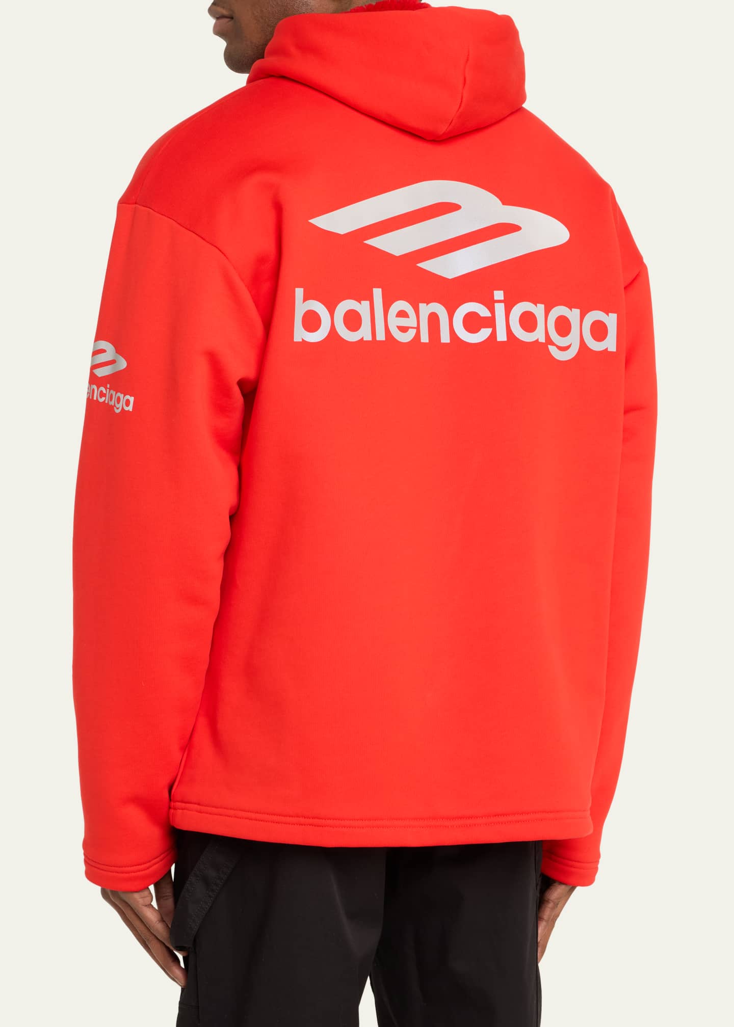 Balenciaga Men's 3B Sports Icon Water-Repellent Ski Hoodie Image 3 of 5