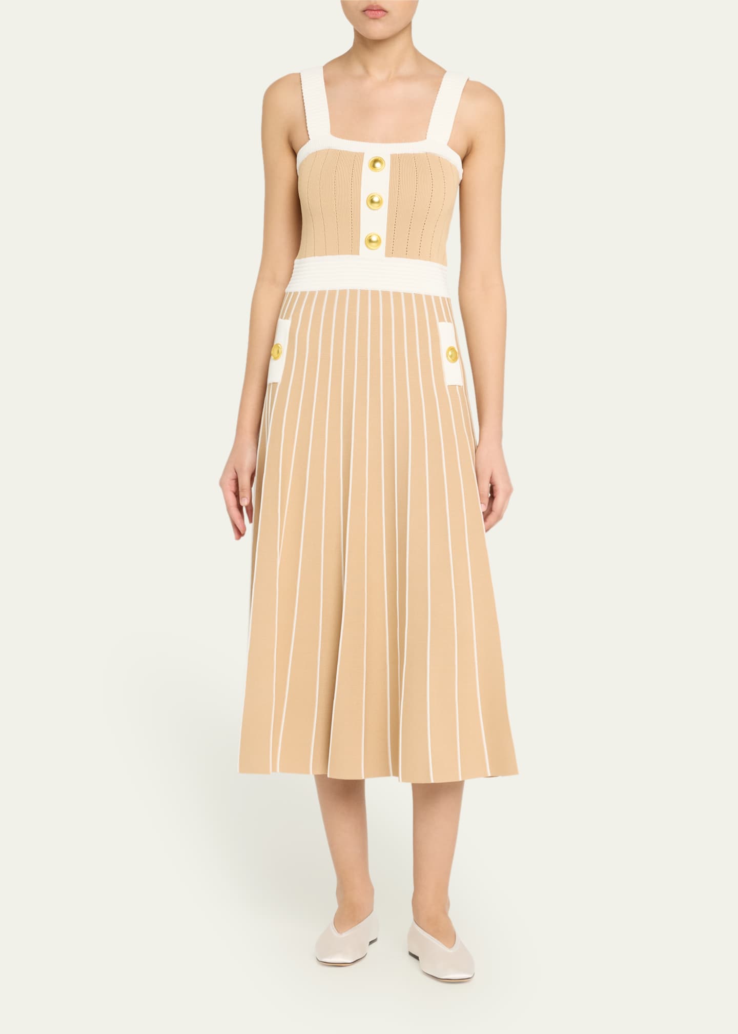 Cara Cara Aurora Fit & Flare Sleeveless Knit Midi Dress Image 2 of 5