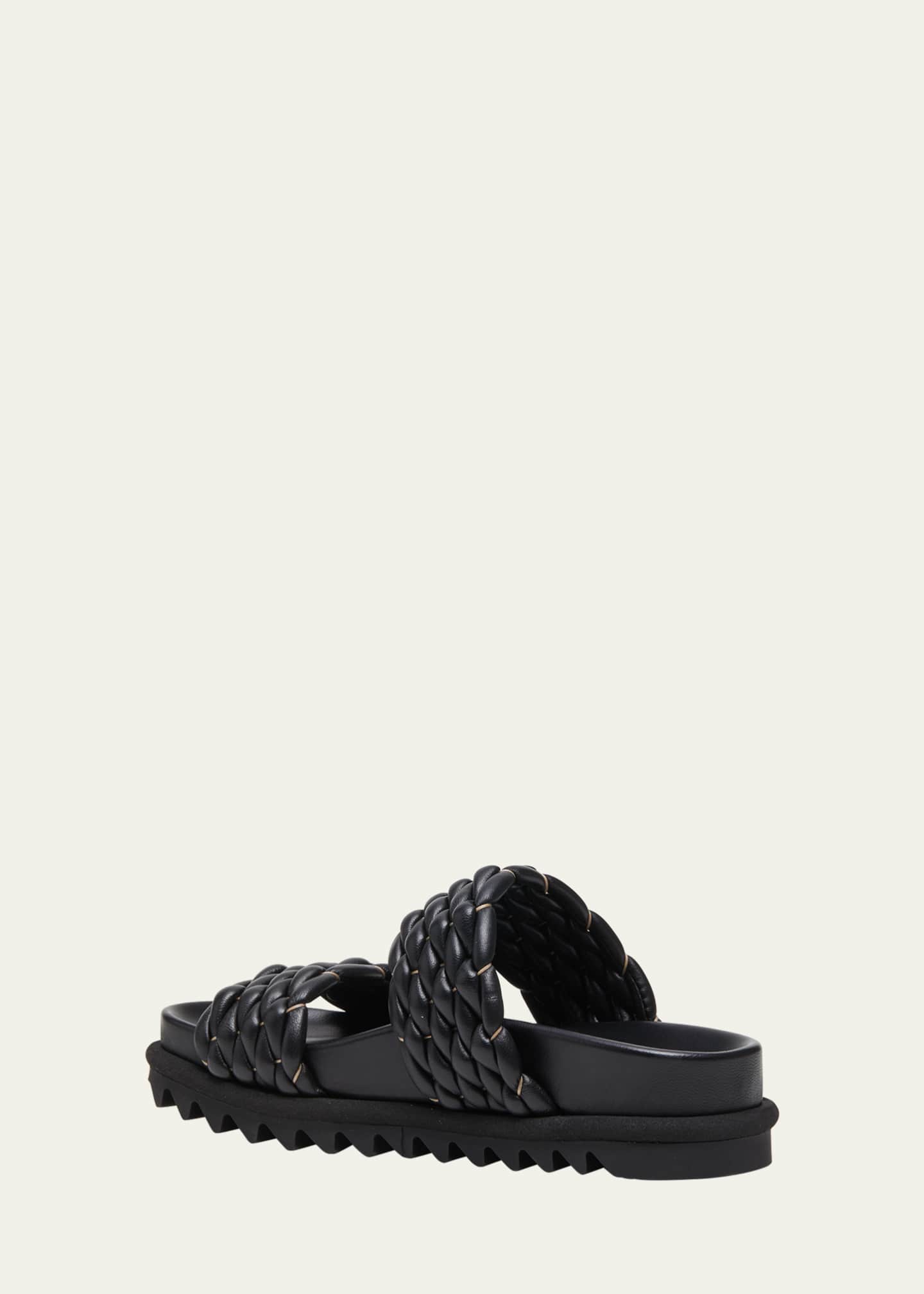 Dries Van Noten Woven Leather Dual Band Comfort Sandals Bergdorf