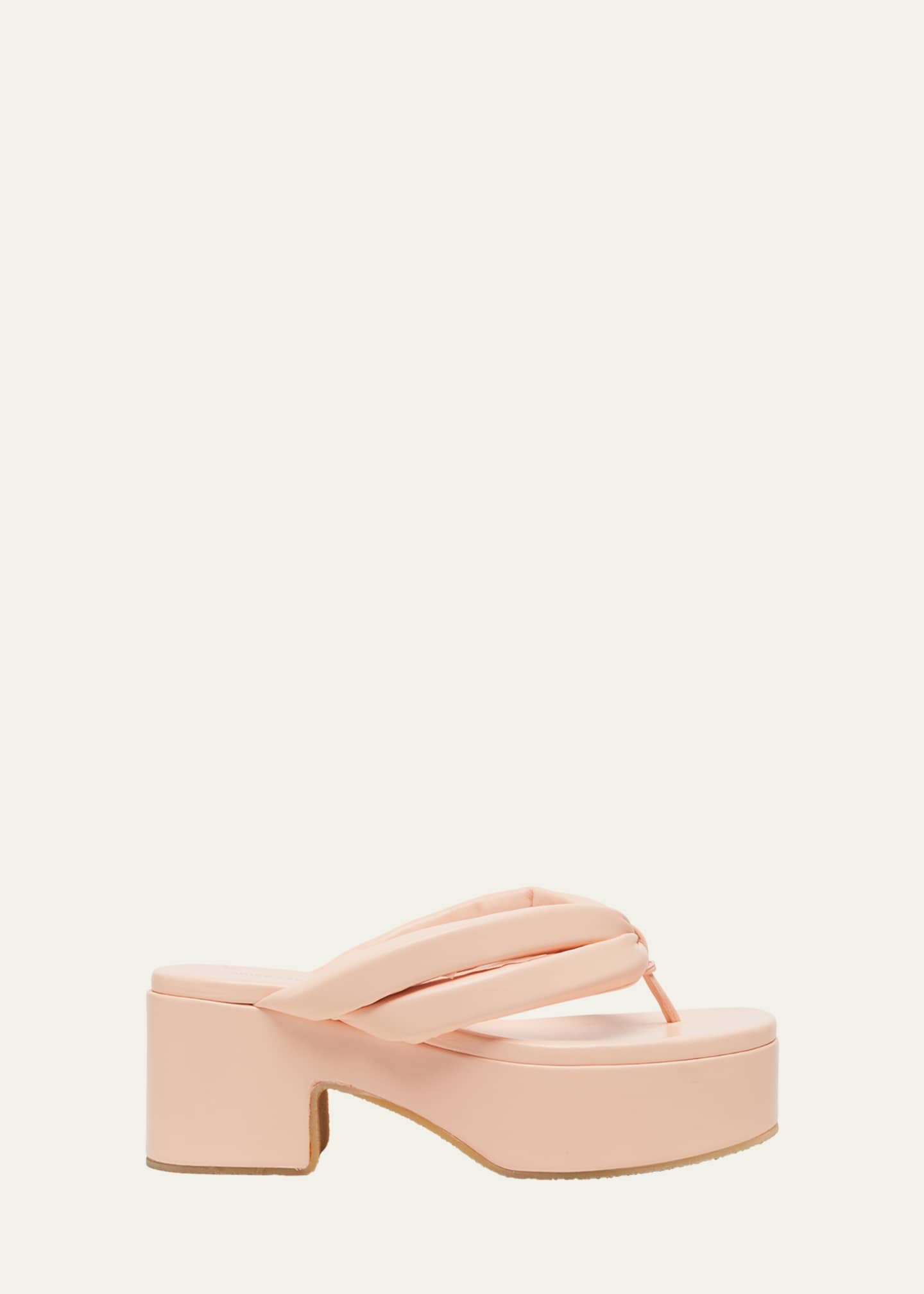 22SS【DRIES VAN NOTEN】Leather thong sandals サンダル Dries Van Noten Padded Leather Thong Platform Sandals