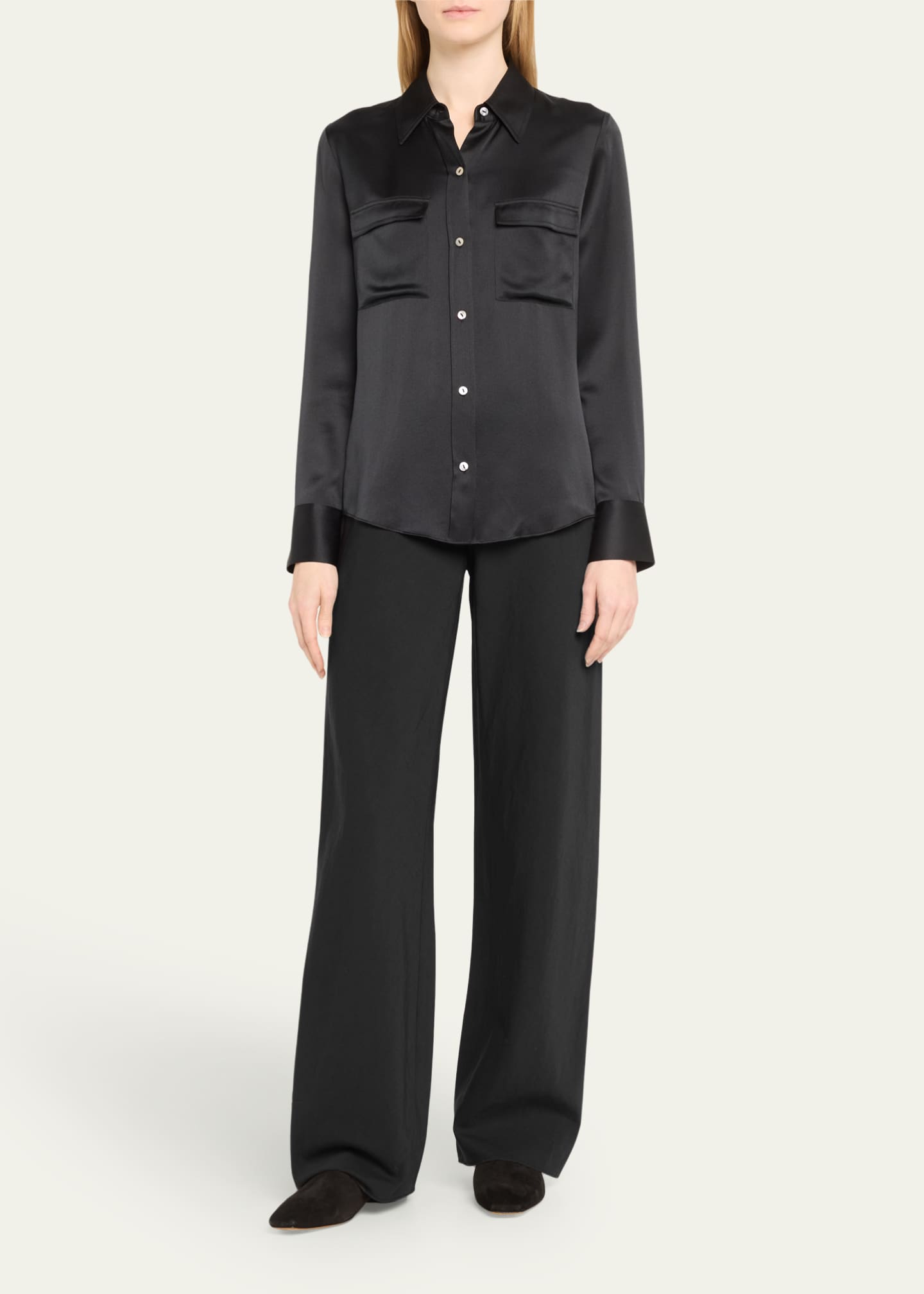 Vince High-Waist Cotton Bias Pants Image 2 of 5