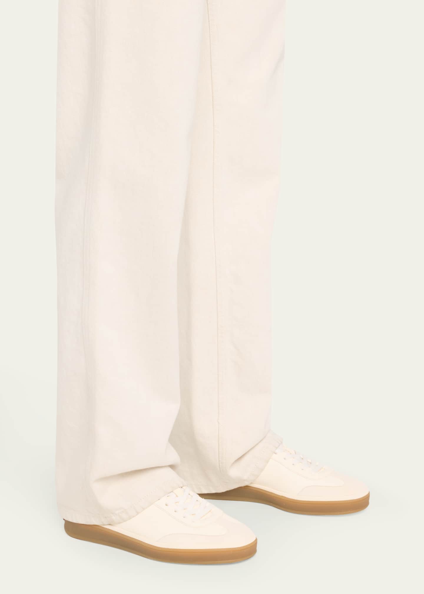 Loro Piana Mixed Leather Low-Top Tennis Sneakers - Bergdorf