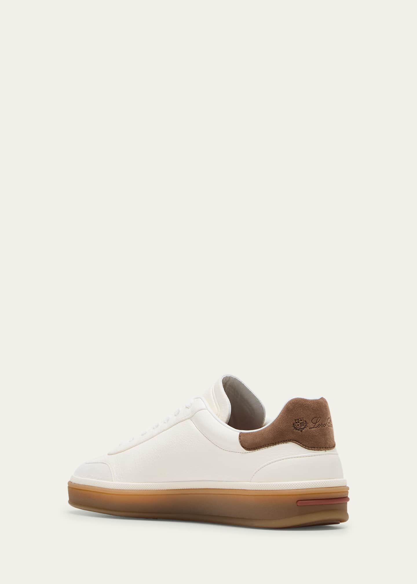 Loro Piana Mixed Leather Low-Top Tennis Sneakers - Bergdorf Goodman