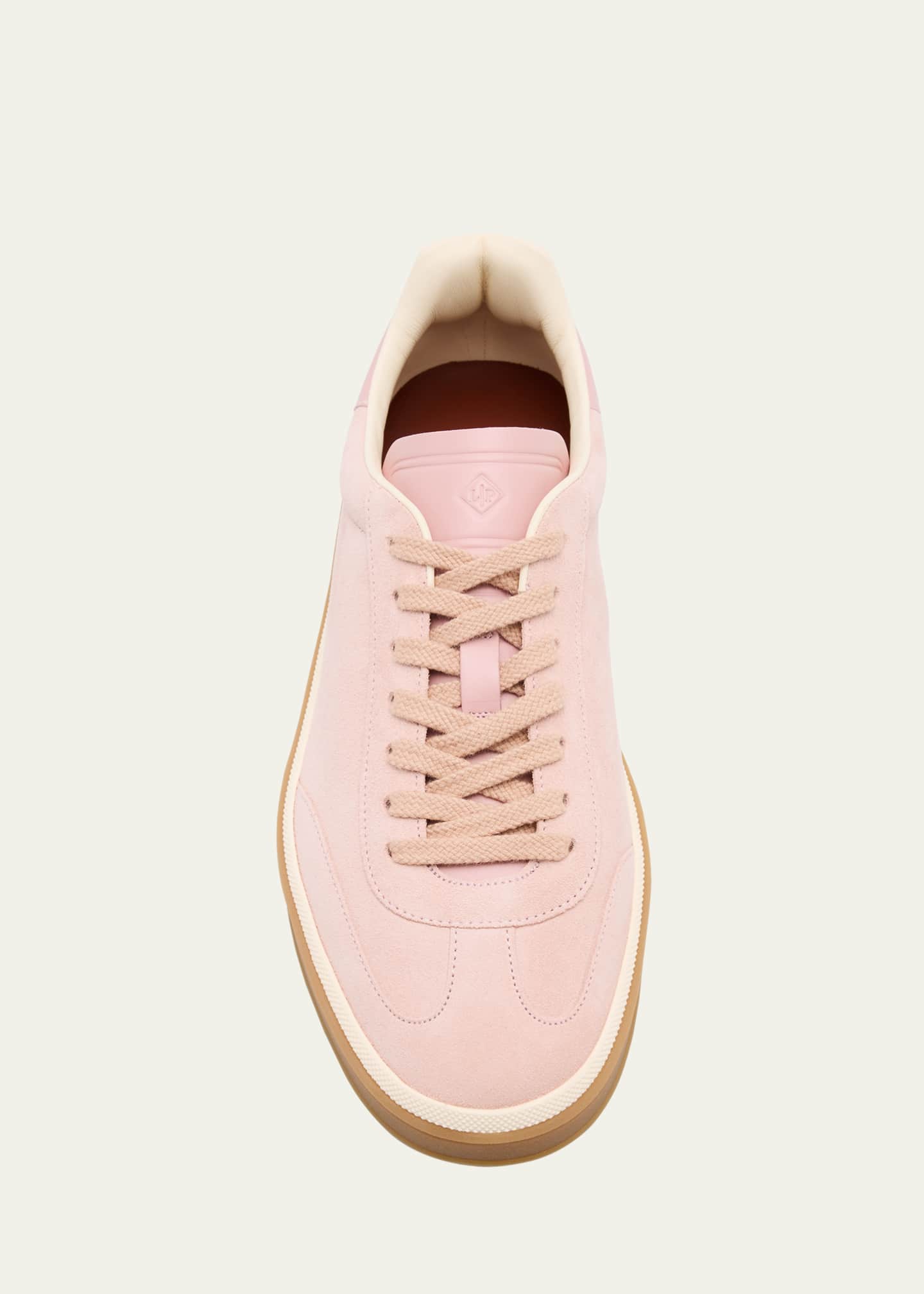 Loro Piana Mixed Leather Low-Top Tennis Sneakers Image 6 of 6