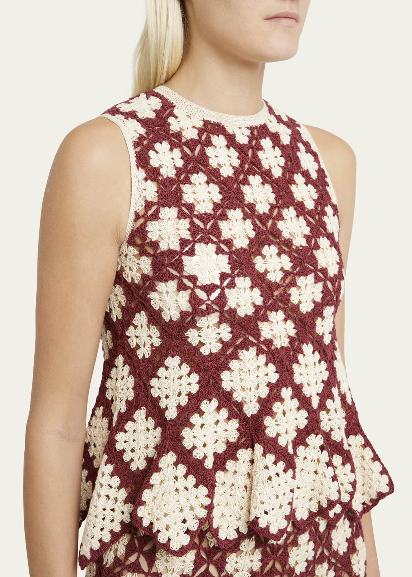Ulla Johnson Boden Floral Crochet Sleeveless Top Bergdorf Goodman