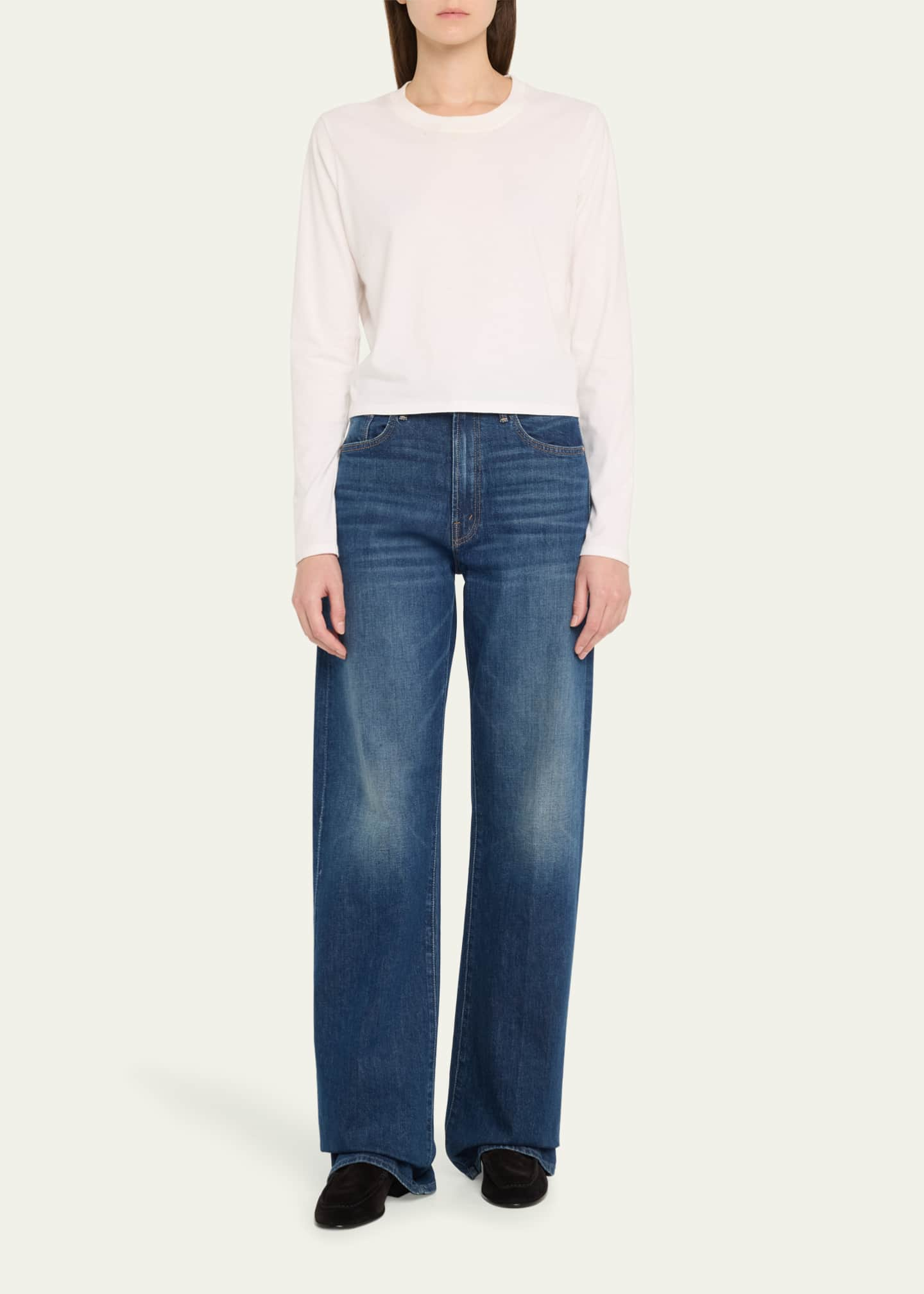 Loulou Studio Supima Cotton Long-Sleeve Shirt - Bergdorf Goodman