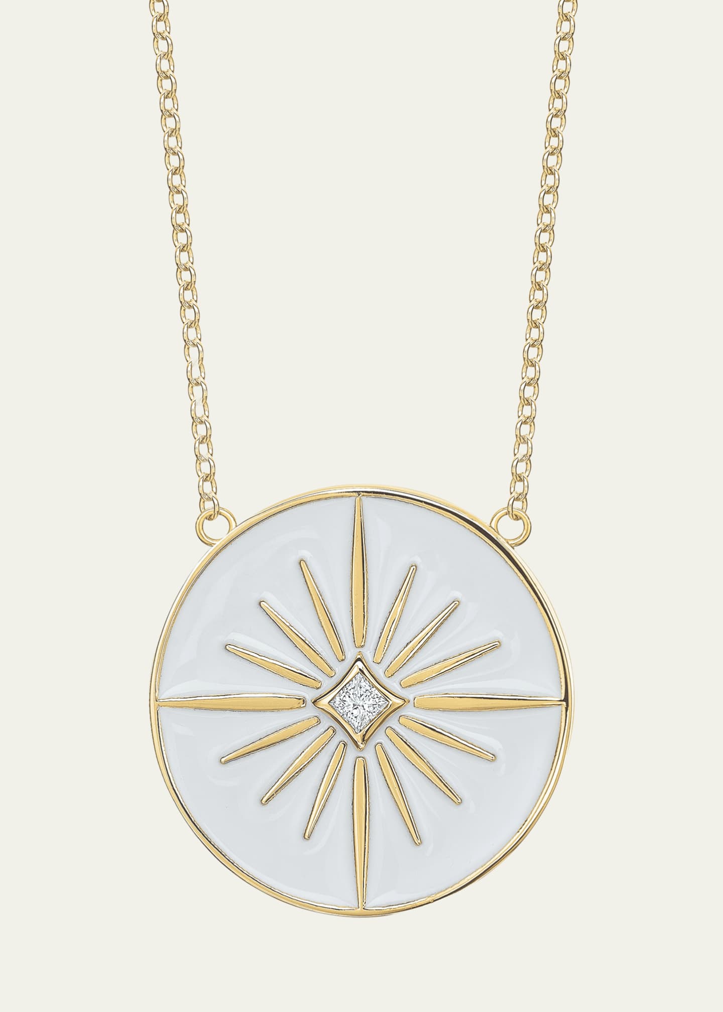 Tracee Nichols 14K Gold Lucky Star Diamond Token Necklace Image 1 of 2