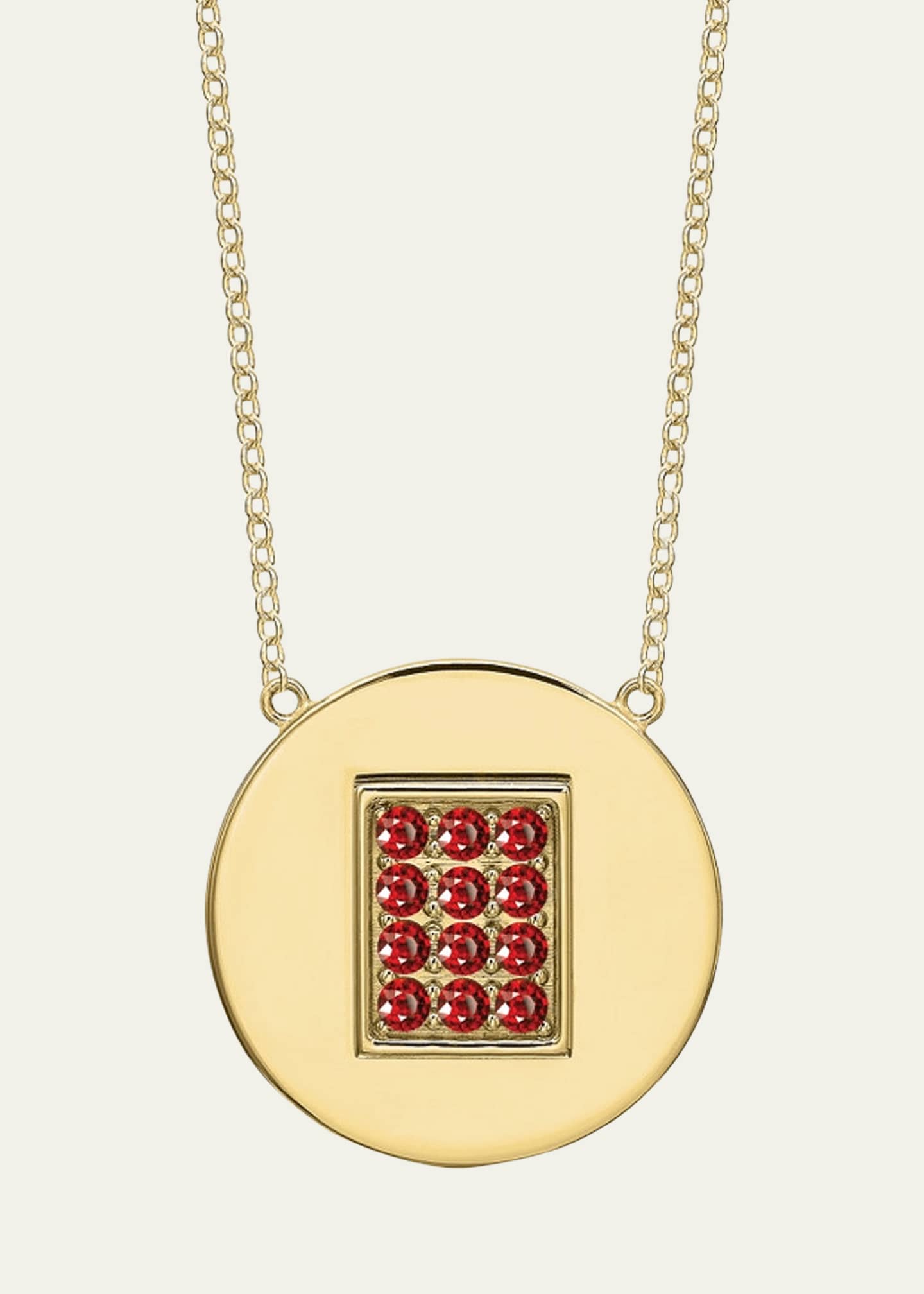 Tracee Nichols 14K Gold Garnet Birthstone Token Necklace