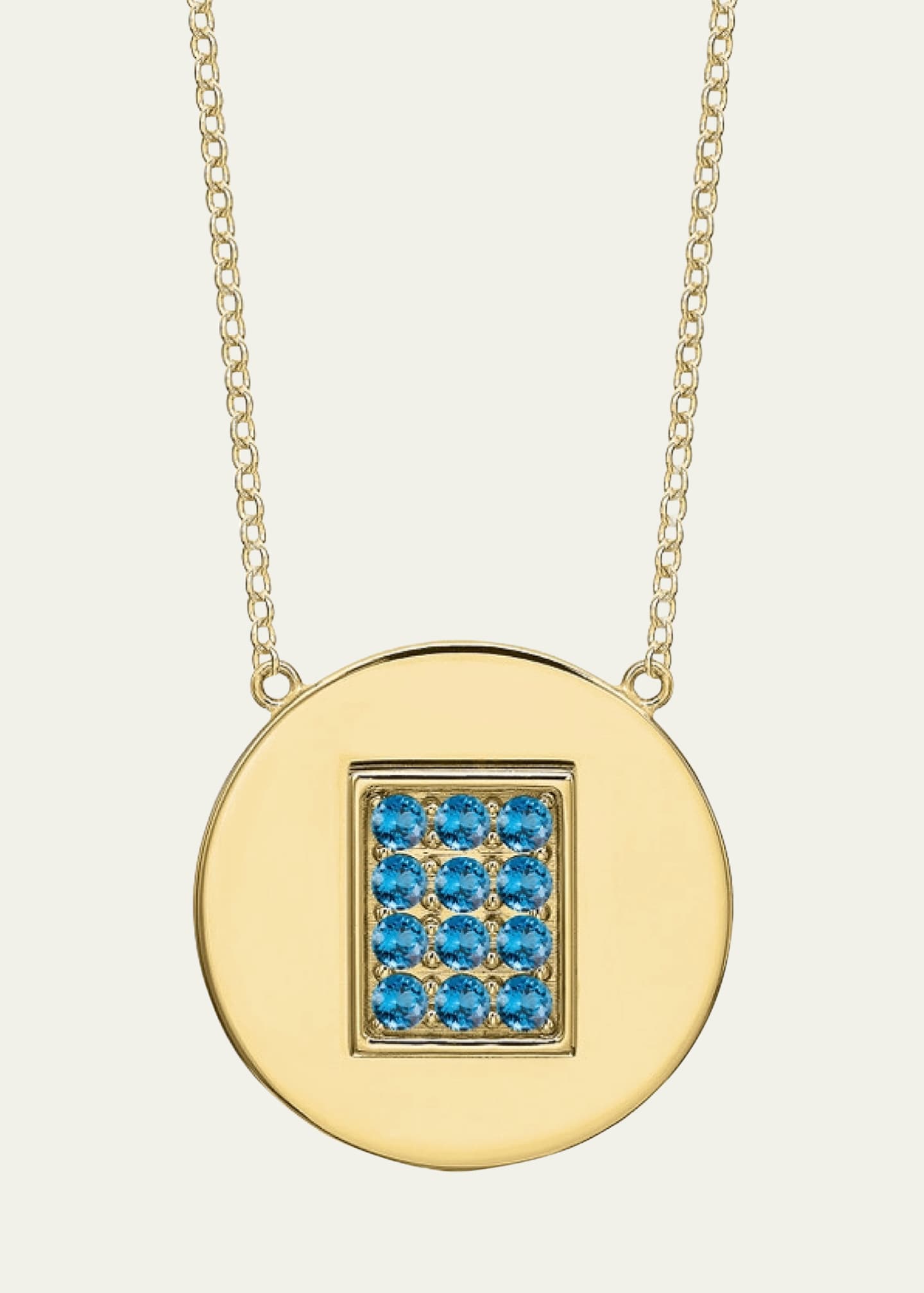 Tracee Nichols 14K Gold Blue Topaz Birthstone Necklace