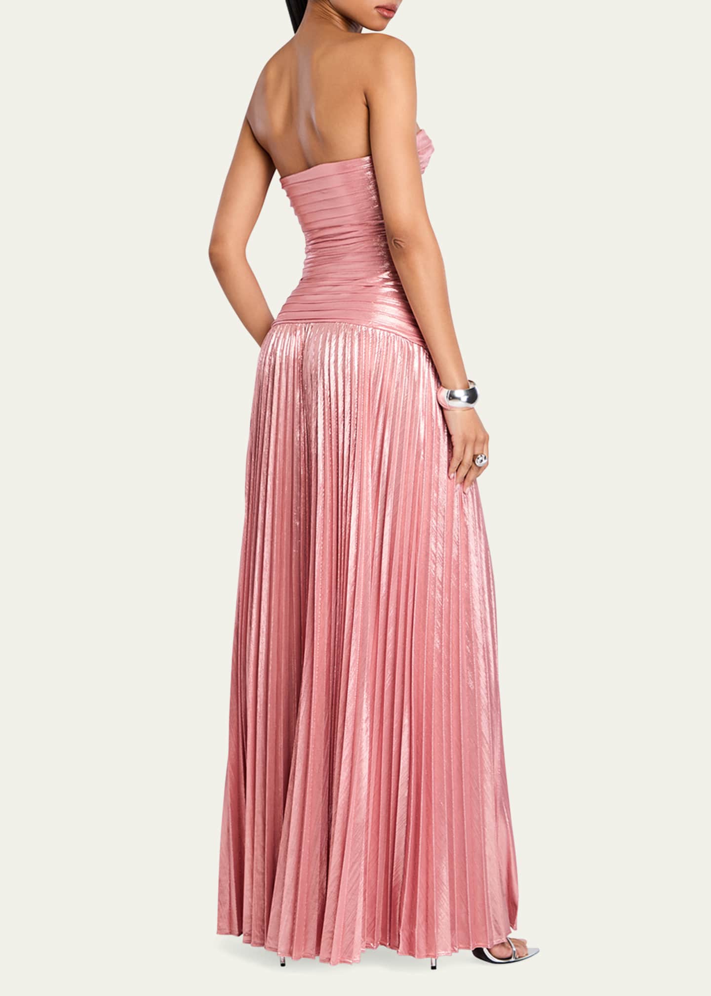 Mallory Strapless Metallic Maxi Dress