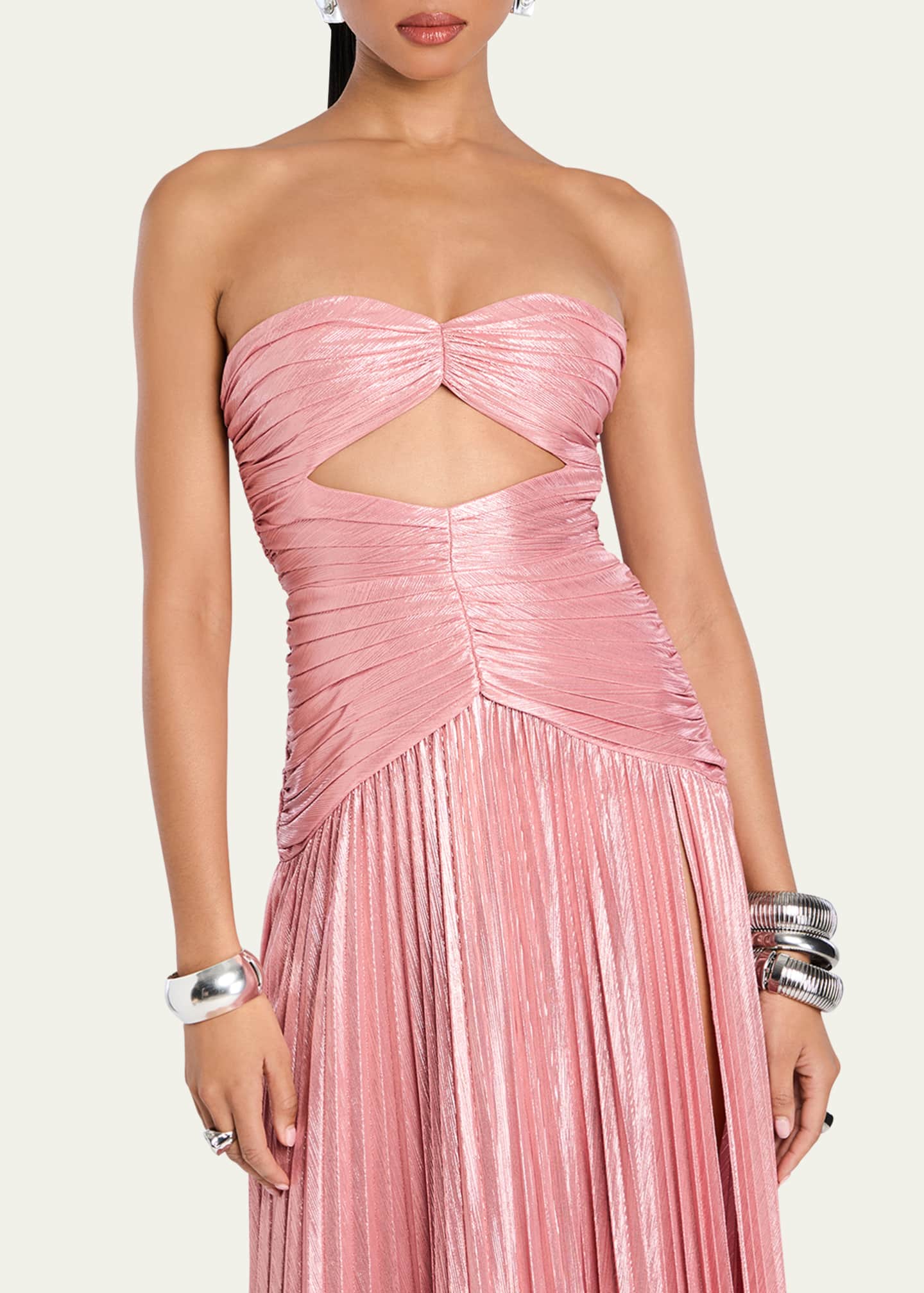Mallory Strapless Metallic Maxi Dress