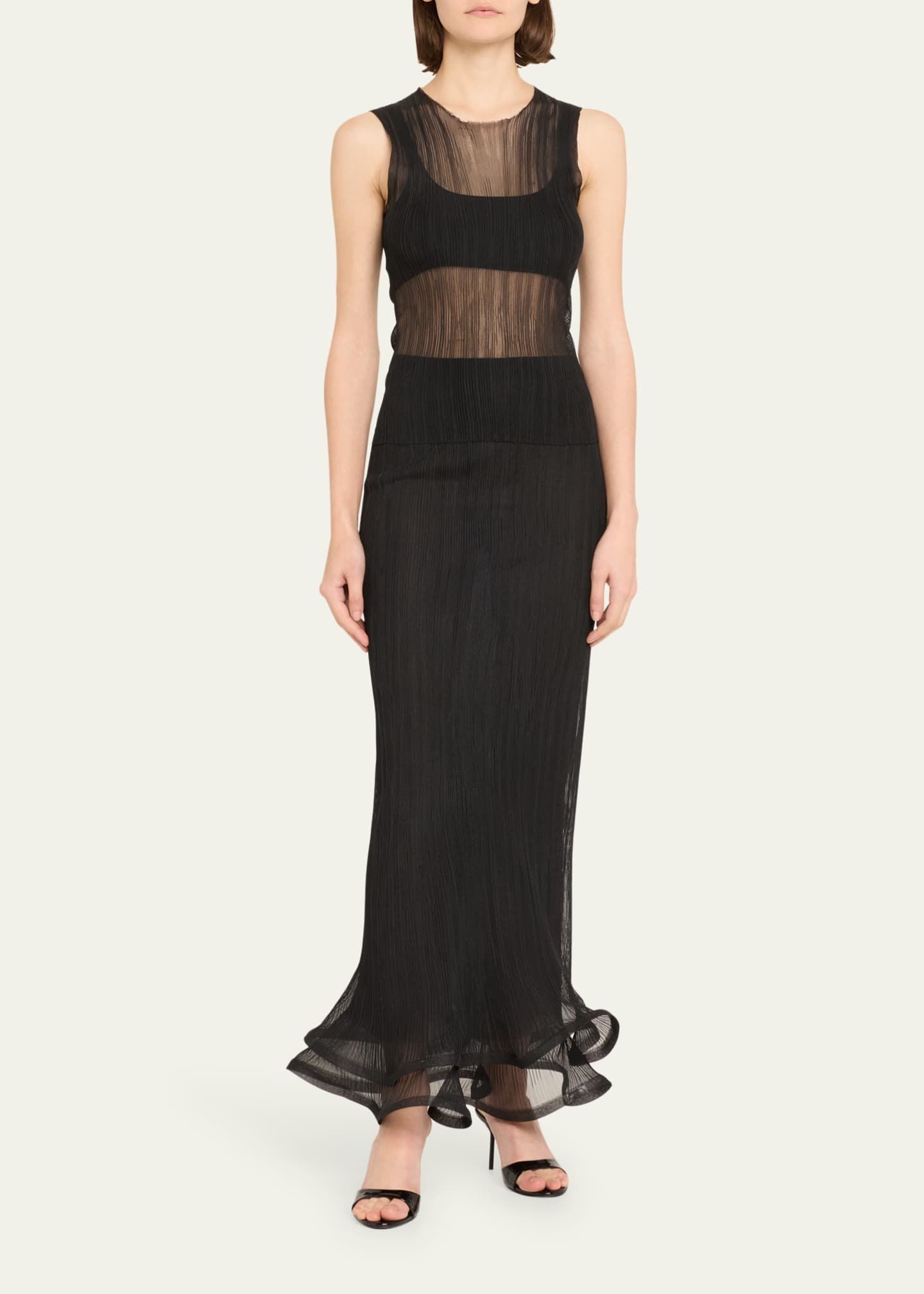 SIMKHAI Oakley Bralette Plise Knit Tank Top Image 2 of 5