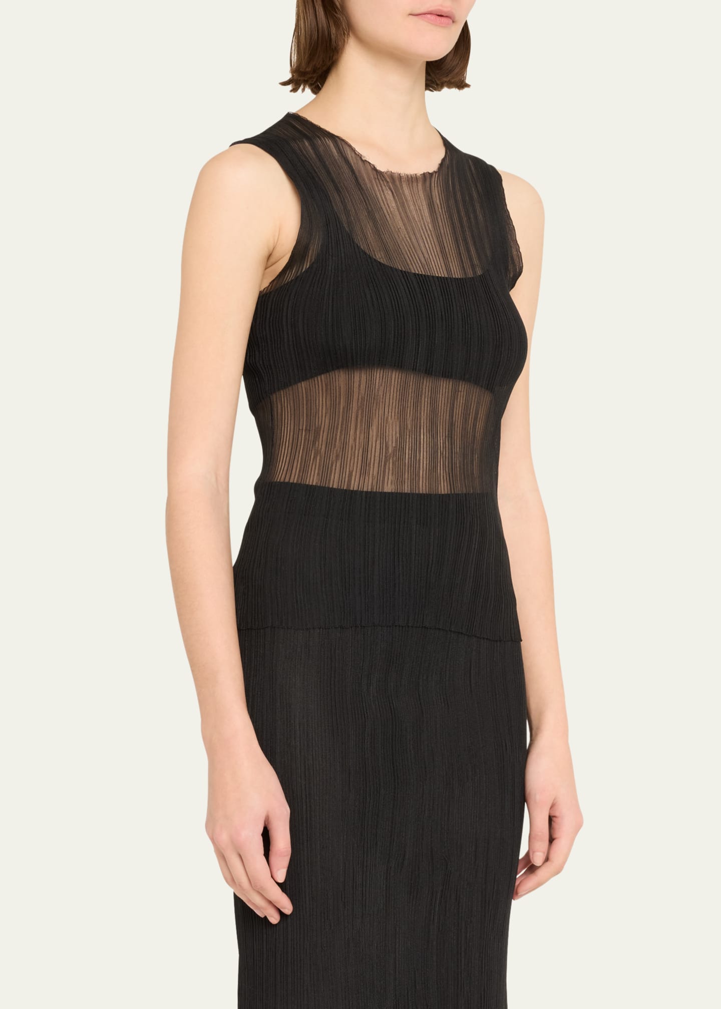 SIMKHAI Oakley Bralette Plise Knit Tank Top Image 4 of 5