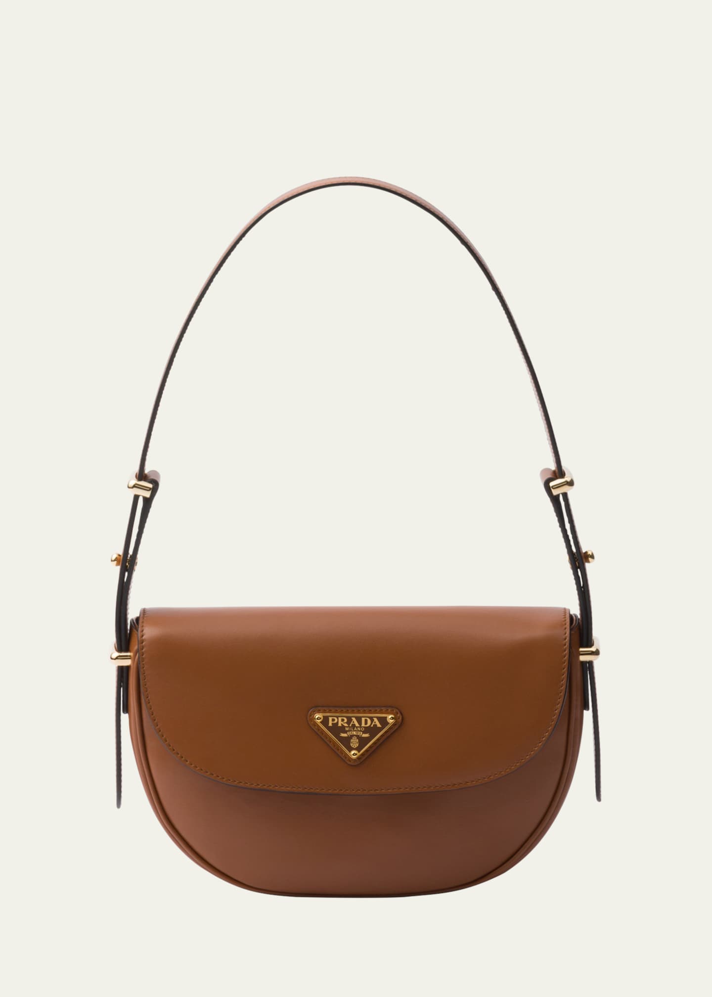 Prada Flap Leather Crossbody Bag Image 1 of 5